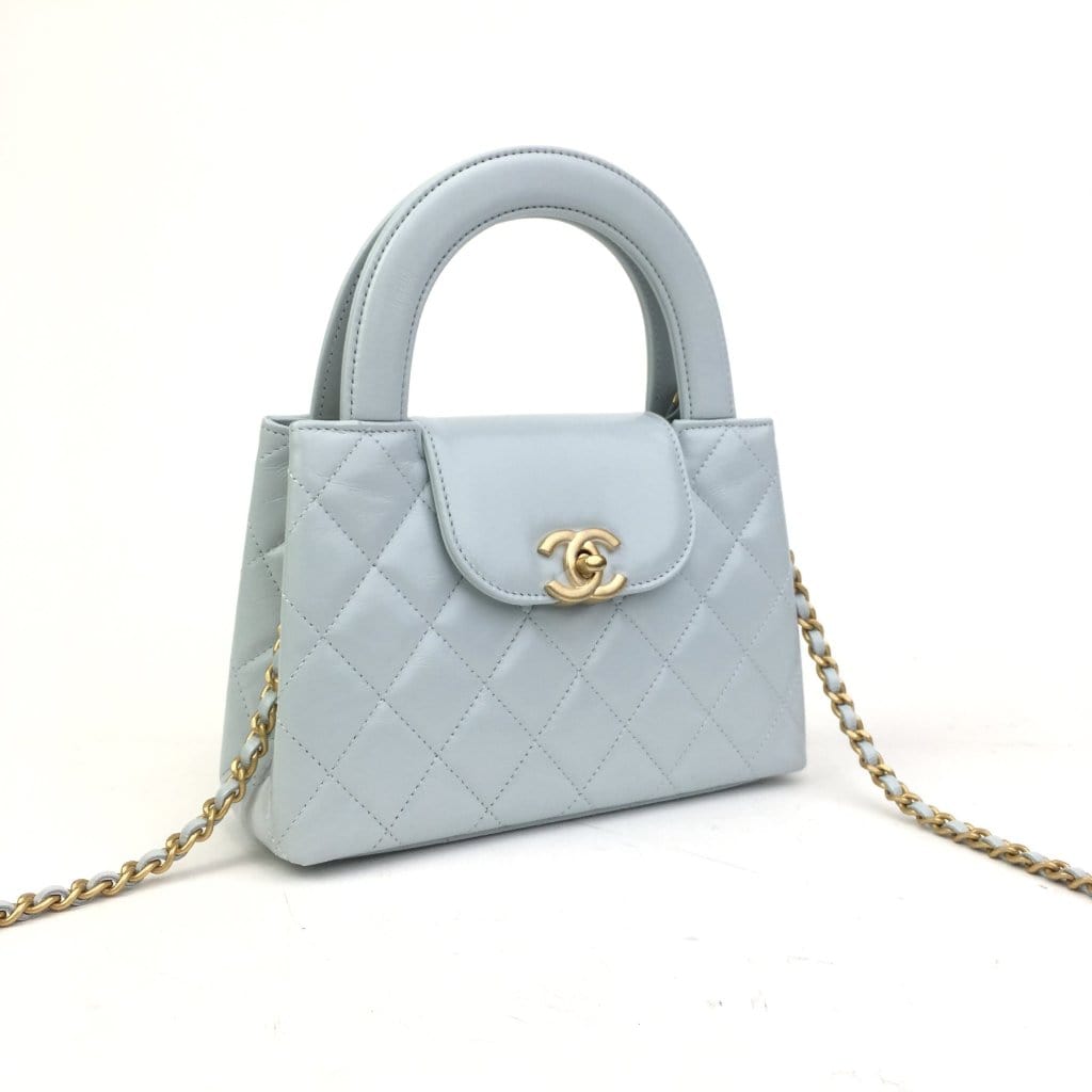 Canada Chanel Kelly Shopping Bag Large Blue Calfskin