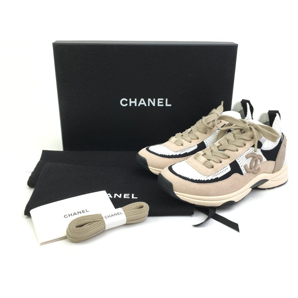 Canada Chanel Knit Sneakers Sz 37.5