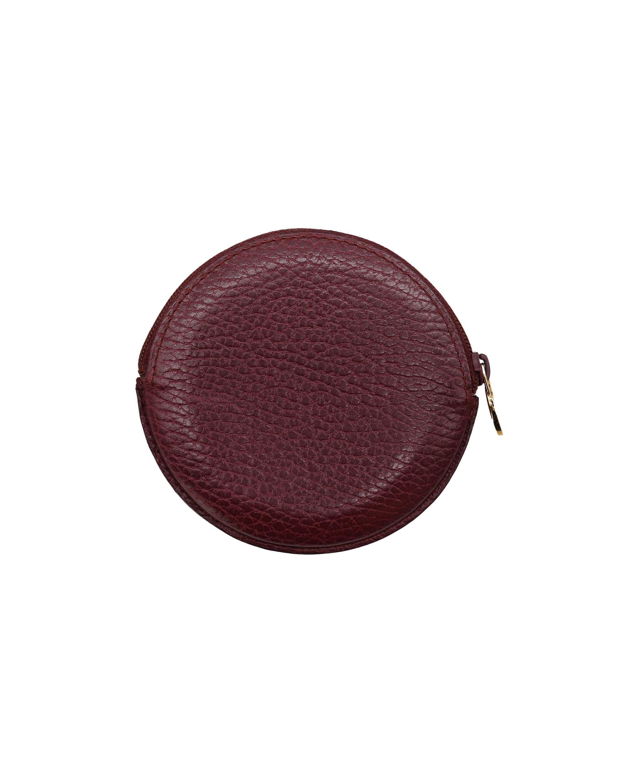 CARTIER CARTIER Coin Purse Leather Bordeaux Auth yk16041