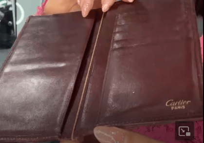 CARTIER CARTIER Must Bi-fold Long Wallet Leather Bordeaux B0420BY9QN