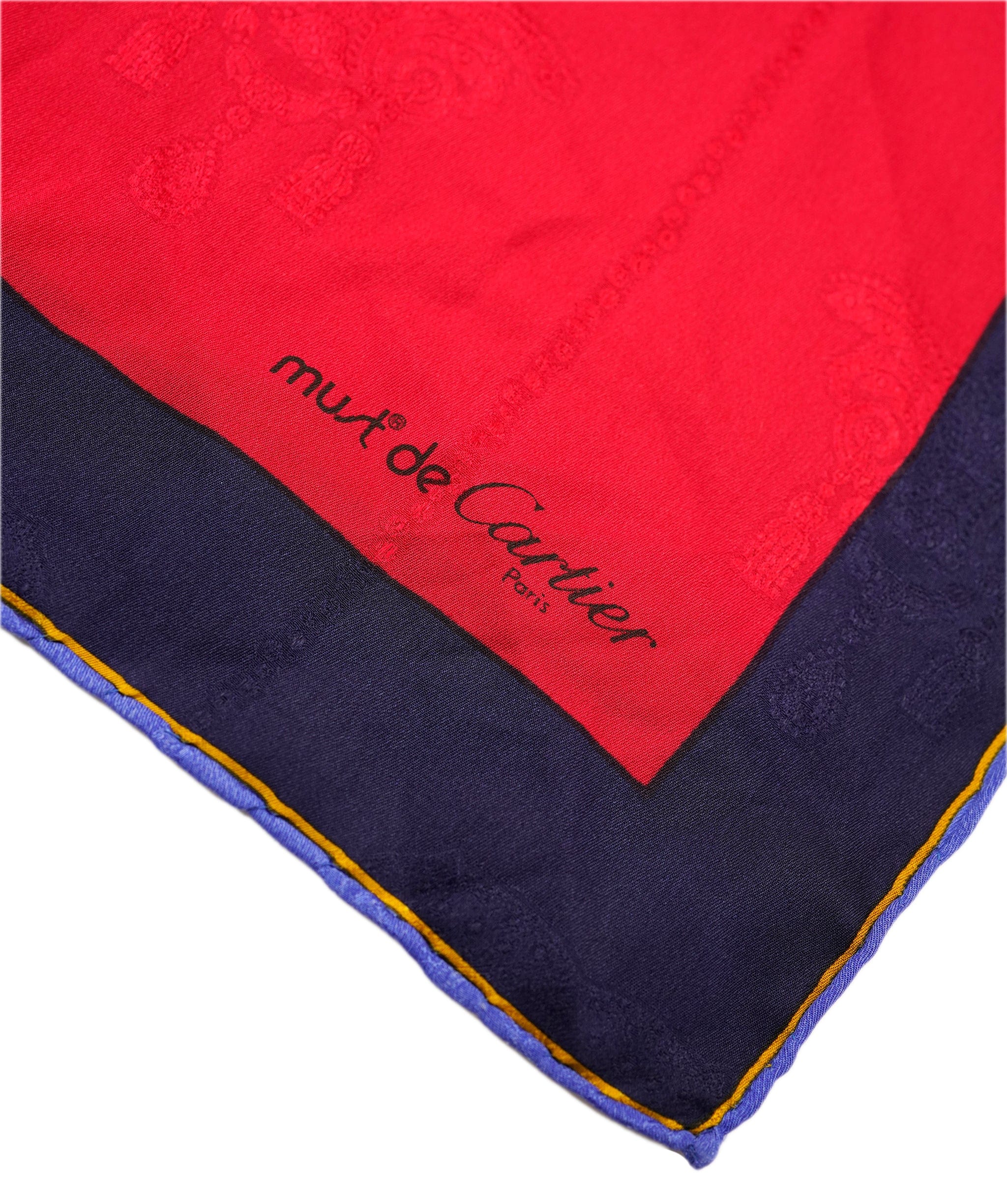 Cartier Cartier must de Cartier Red Printed Jewels Silk Scarf AKL0054