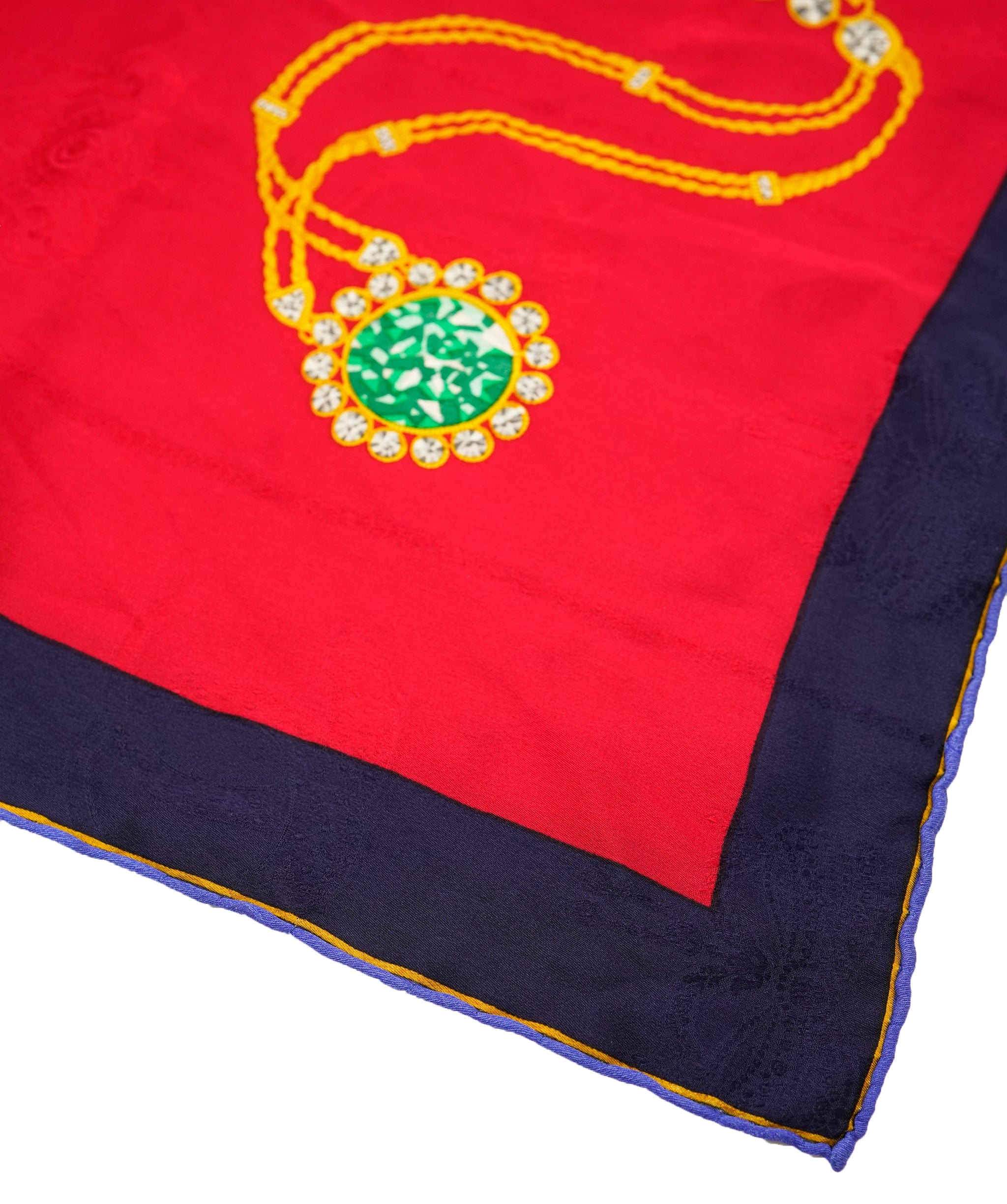 Cartier Cartier must de Cartier Red Printed Jewels Silk Scarf AKL0054