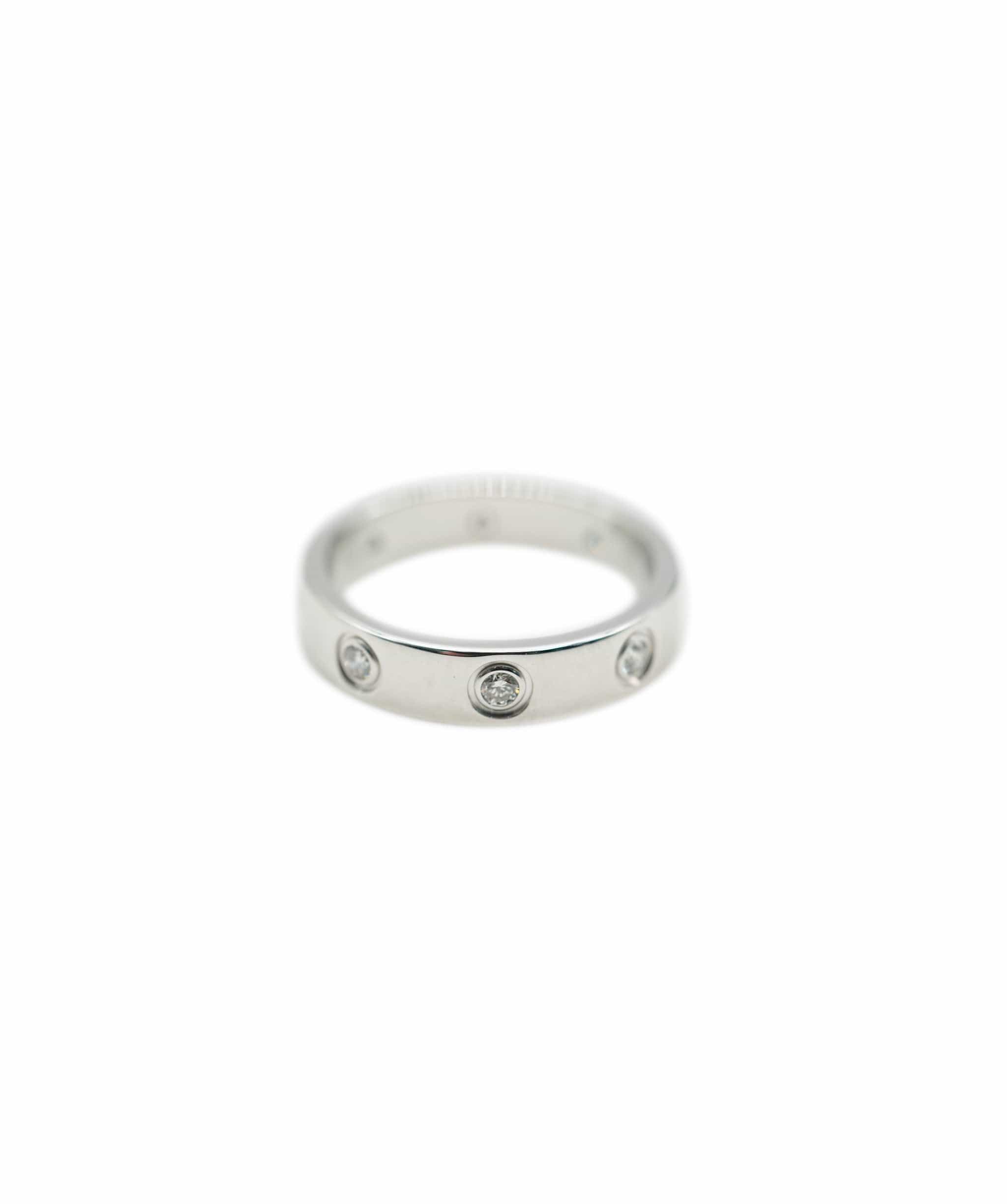 Cartier Cartier mini diamond love ring white gold size 48 - ASC1797