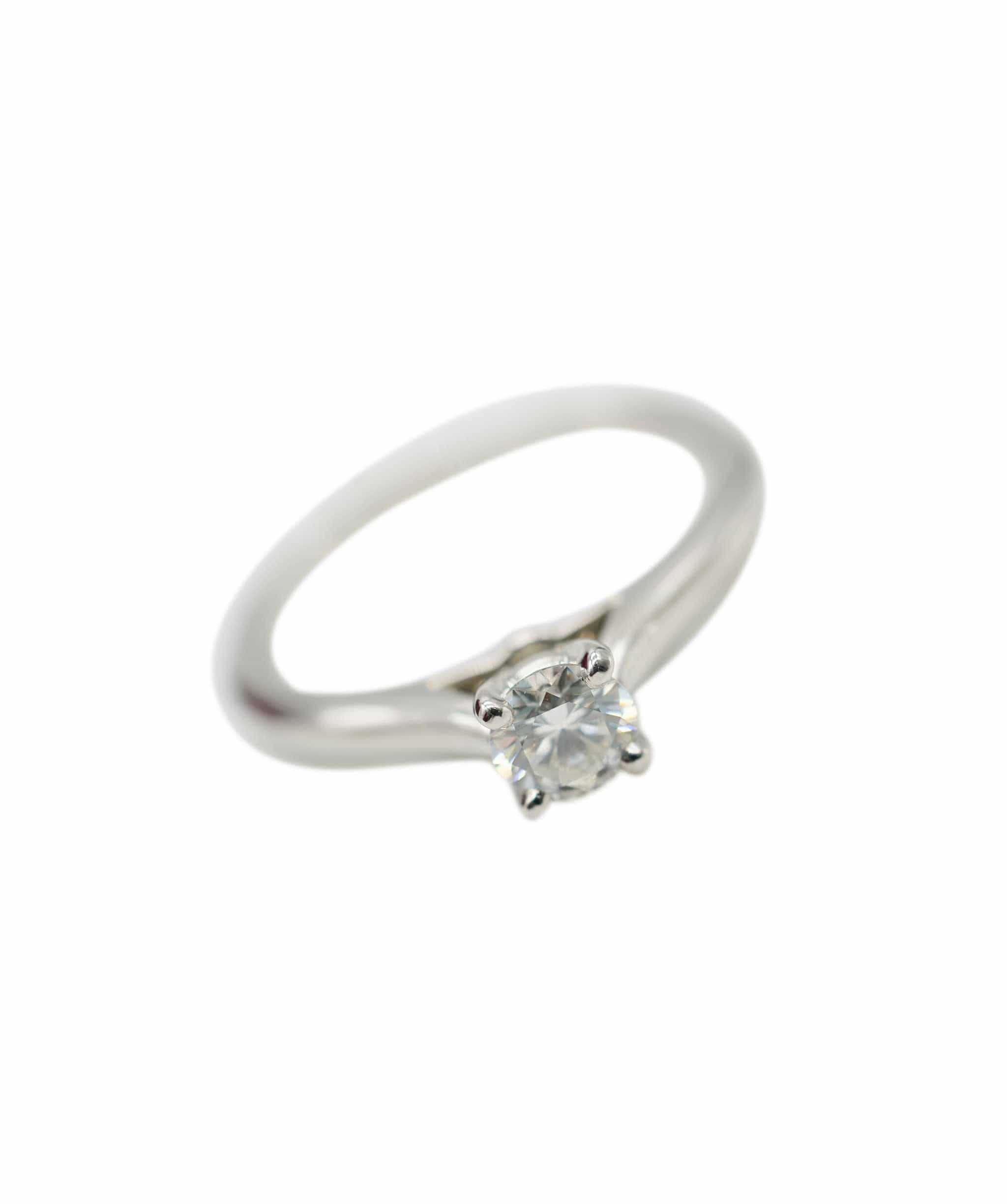 Cartier Cartier Solitaire Diamond  0.30ct Ring Pt Size 50 ASL6643