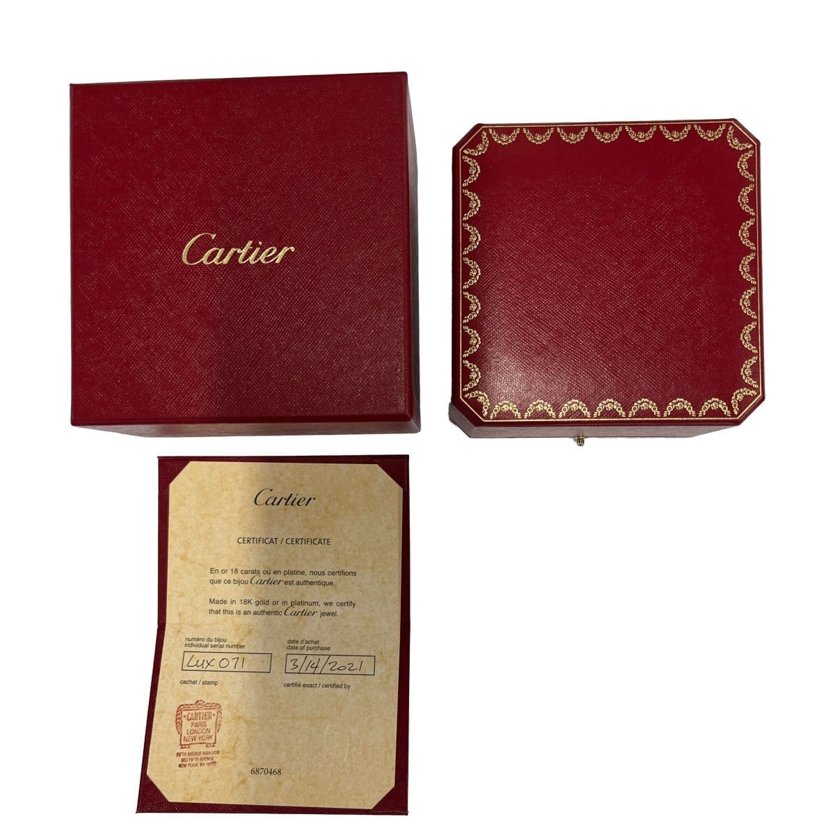 Cartier 132275, Cartier Juste Un Clou Bracelet in 18k Yellow Gold 0.58 CTW Size 15