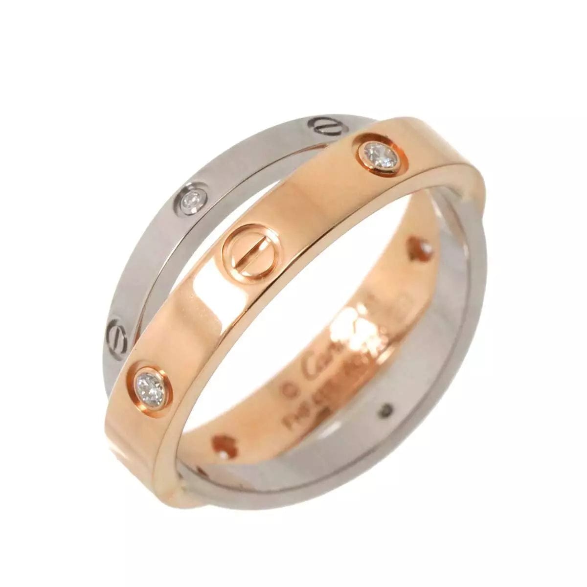 Cartier Cartier Be LOVE Diamond Ring 18K WG PG 750 Size51 5.5-5.75(US) 90252776