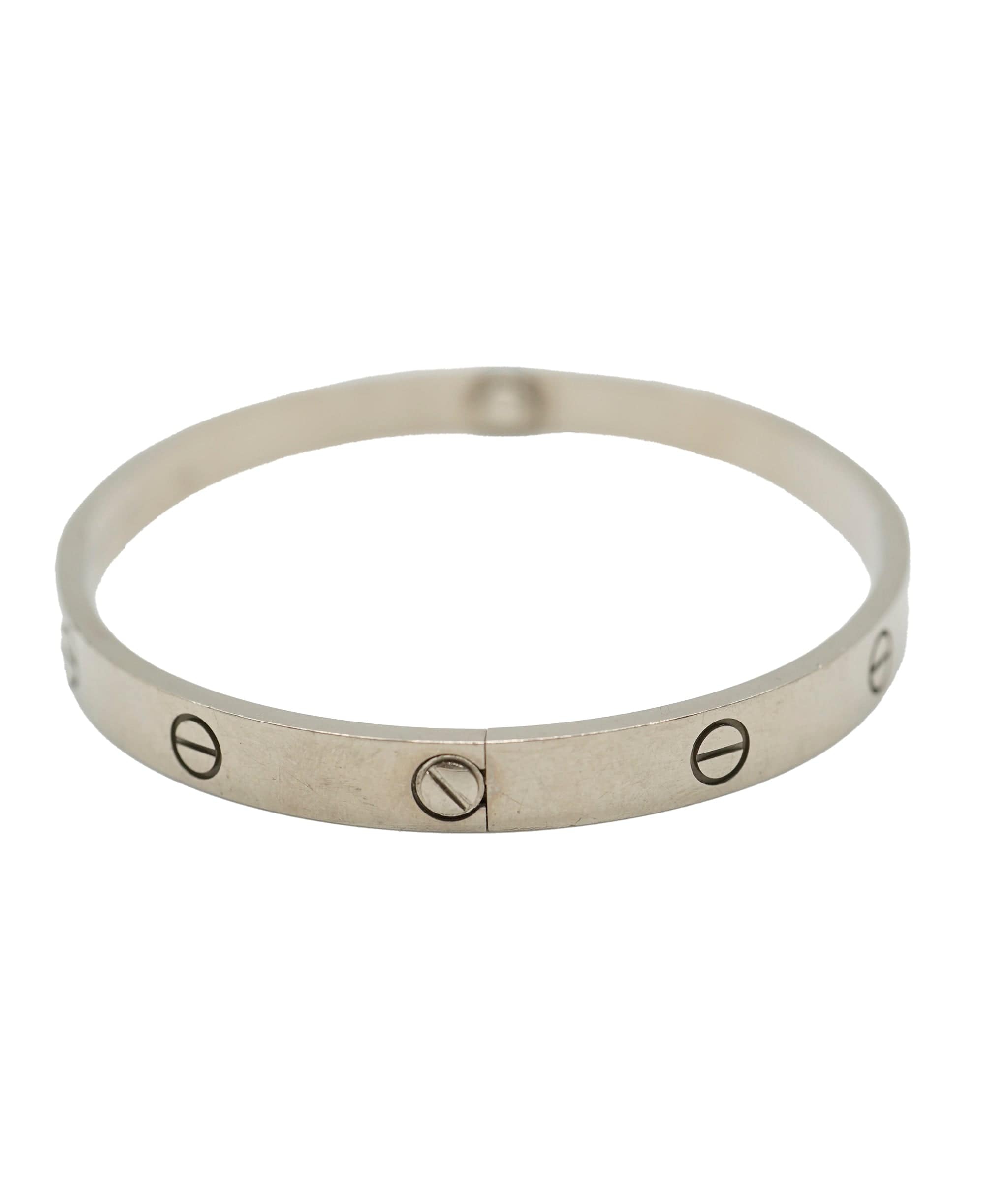 Cartier 18K White Gold Cartier Love Bracelet, Size 20 ABC0257