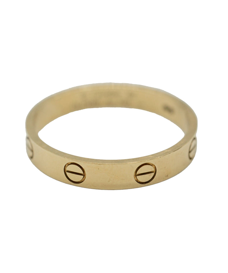 Cartier 18K Yellow Gold Love Thin Band Ring Size 62 ABC0263