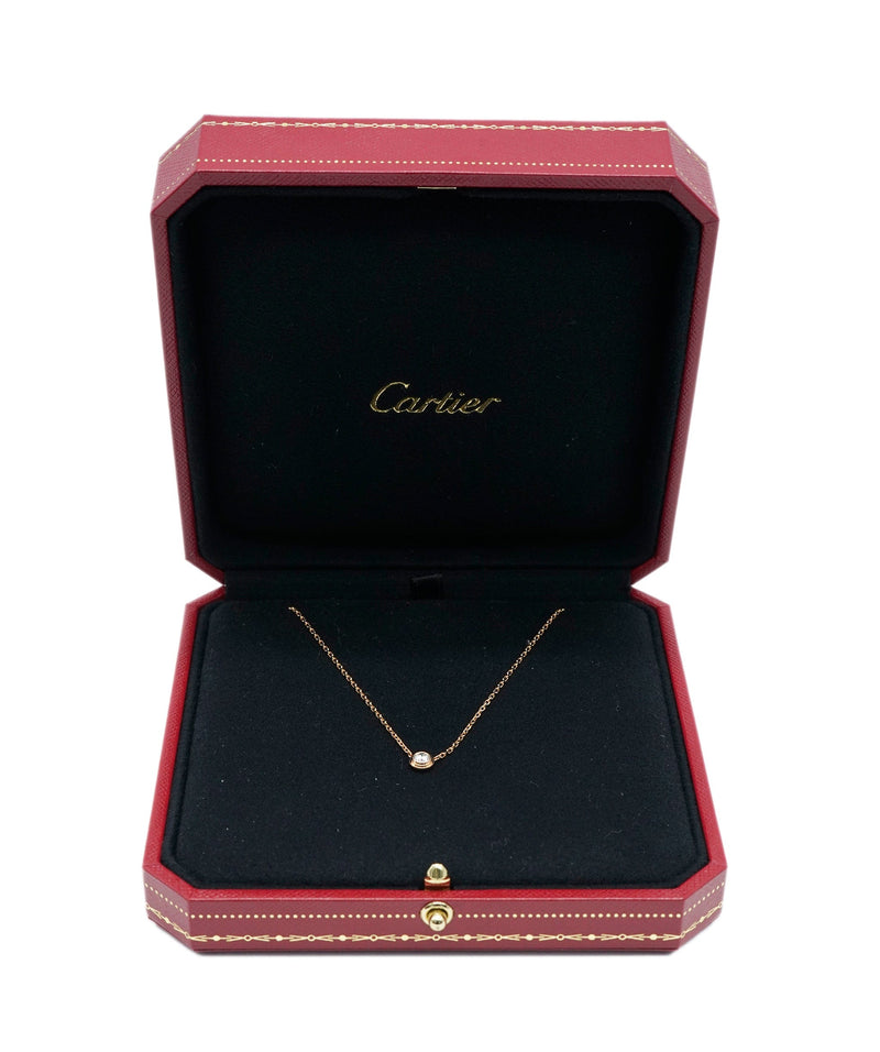 CRB7215900 - Cartier d'Amour necklace, small model - White gold, diamond -  Cartier