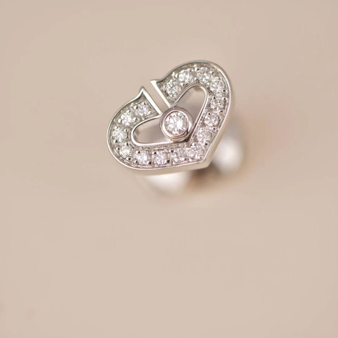 Cartier Cartier Diamond C Hearts de Cartier Earrings 18K WG AHC1423