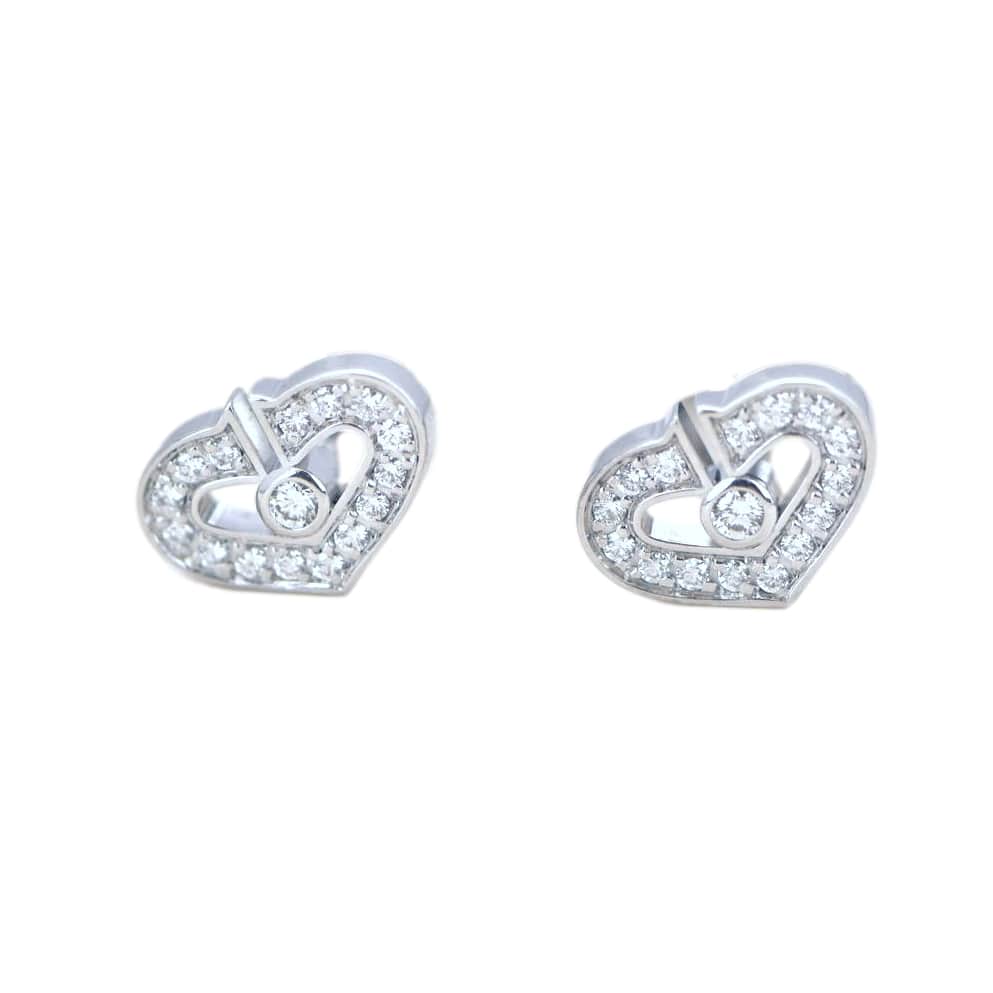 Cartier Cartier Diamond C Hearts de Cartier Earrings 18K WG AHC1423