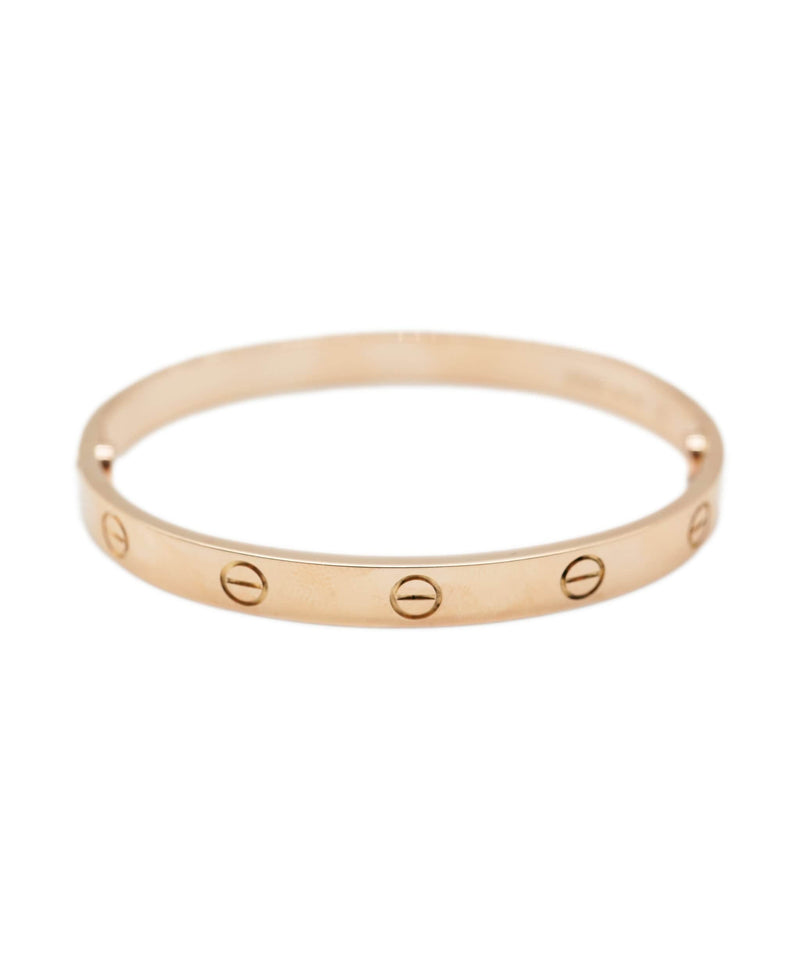 Cartier Love Bracelet Size 17 18K Rose Gold Box Screwdriver