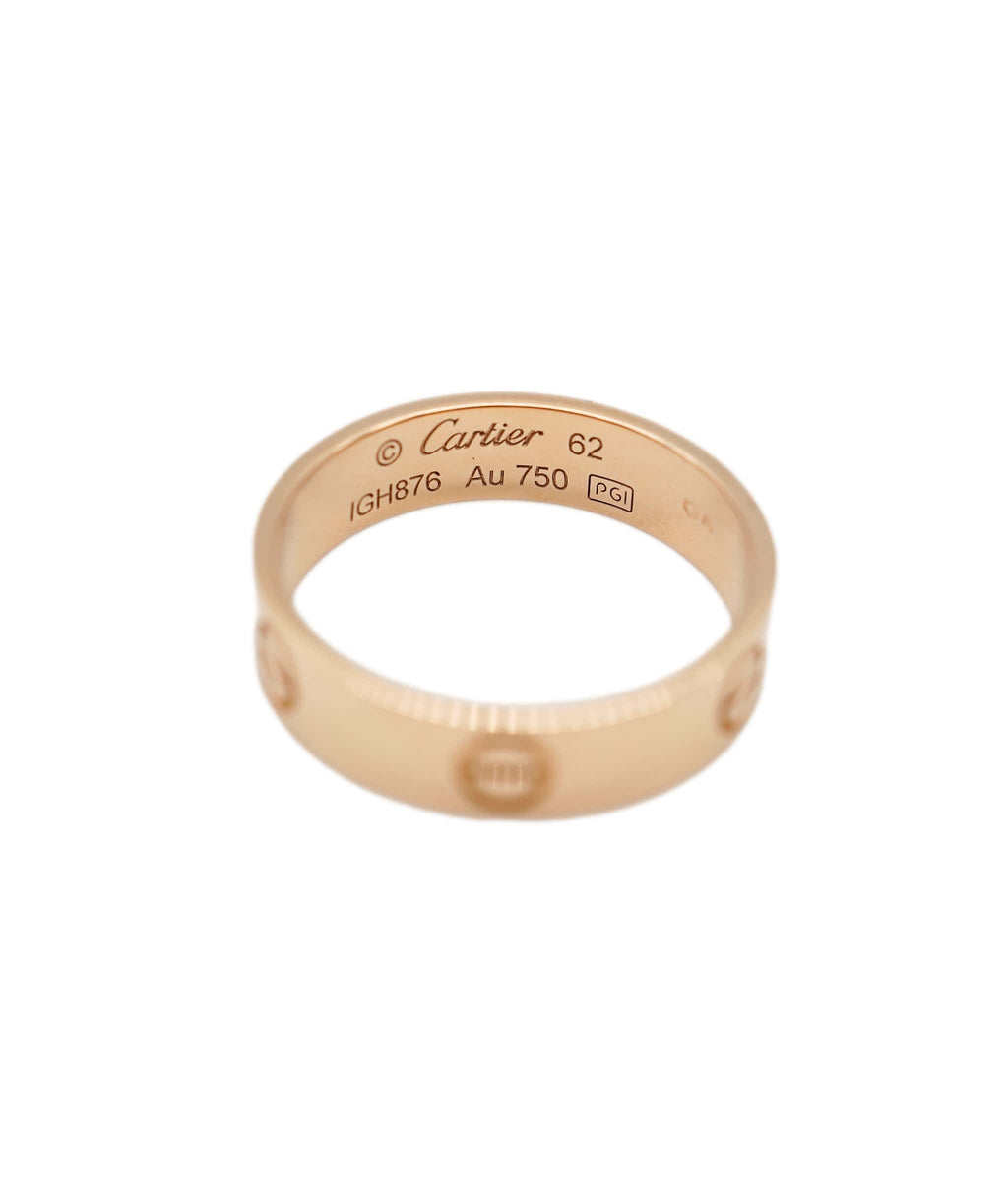 Cartier Love Ring 18K Rose Gold Size 62 AHC1389 LuxuryPromise