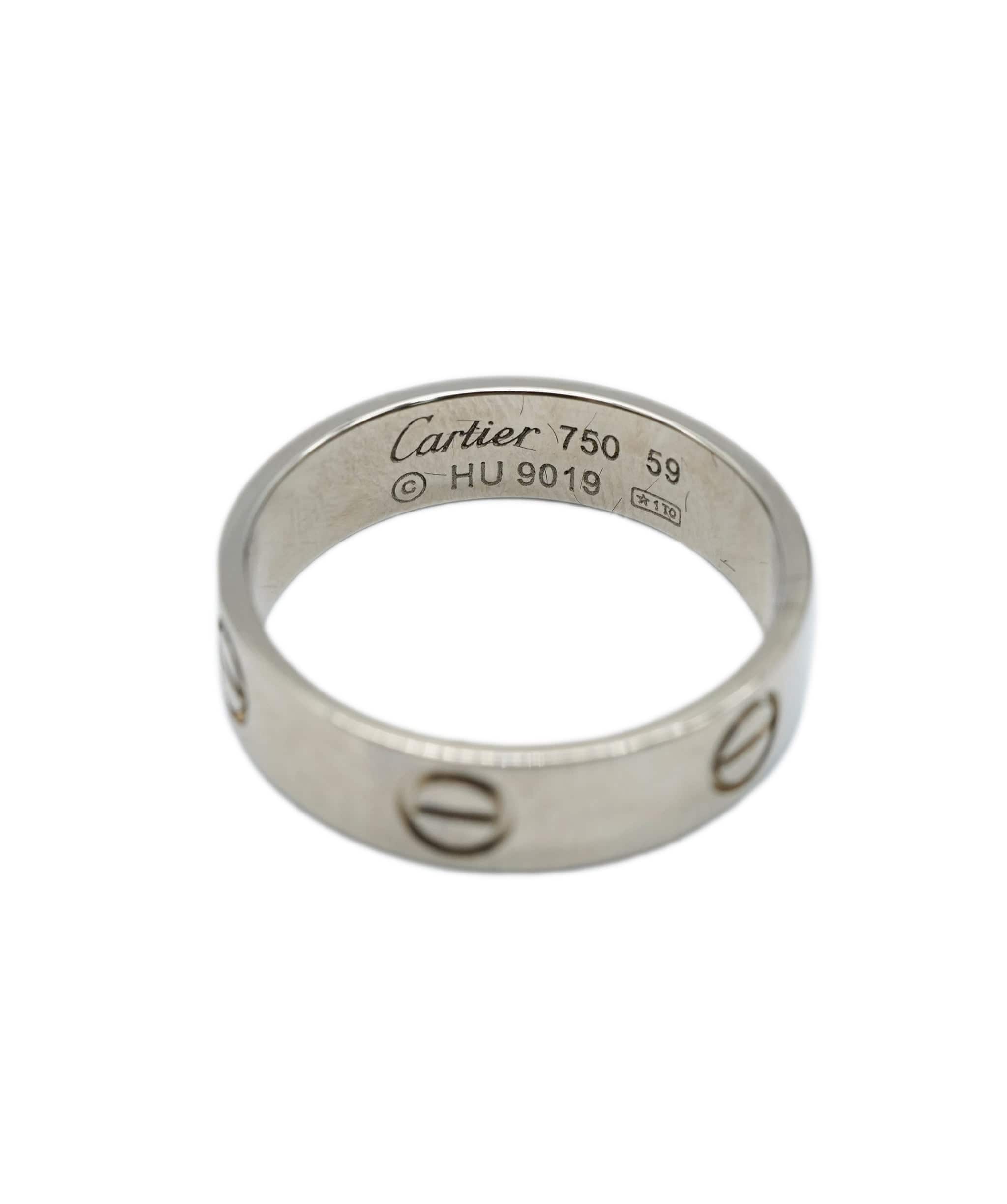 Cartier Cartier Love Ring White Gold, Size 59 ASL10052