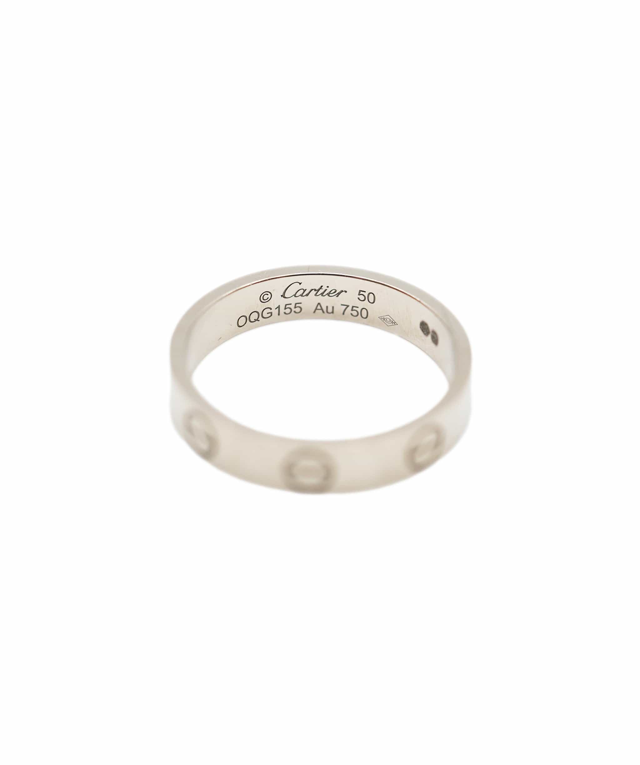 Cartier Cartier thin Love ring White Gold, Size 50, Full Set AHC1478