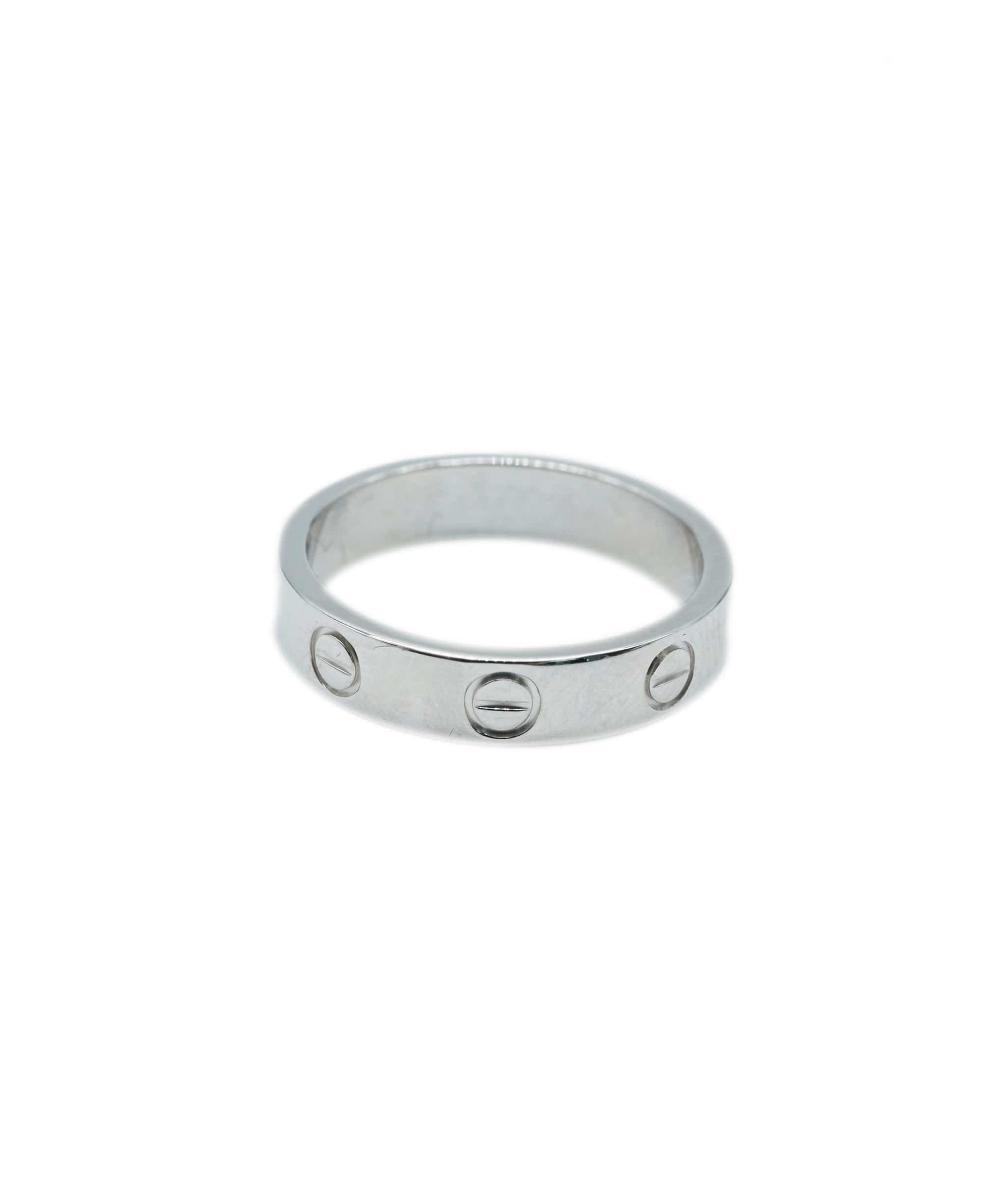 Cartier Cartier Thing Love Ring, 1 Diamond White Gold, Size 50 ASL10056