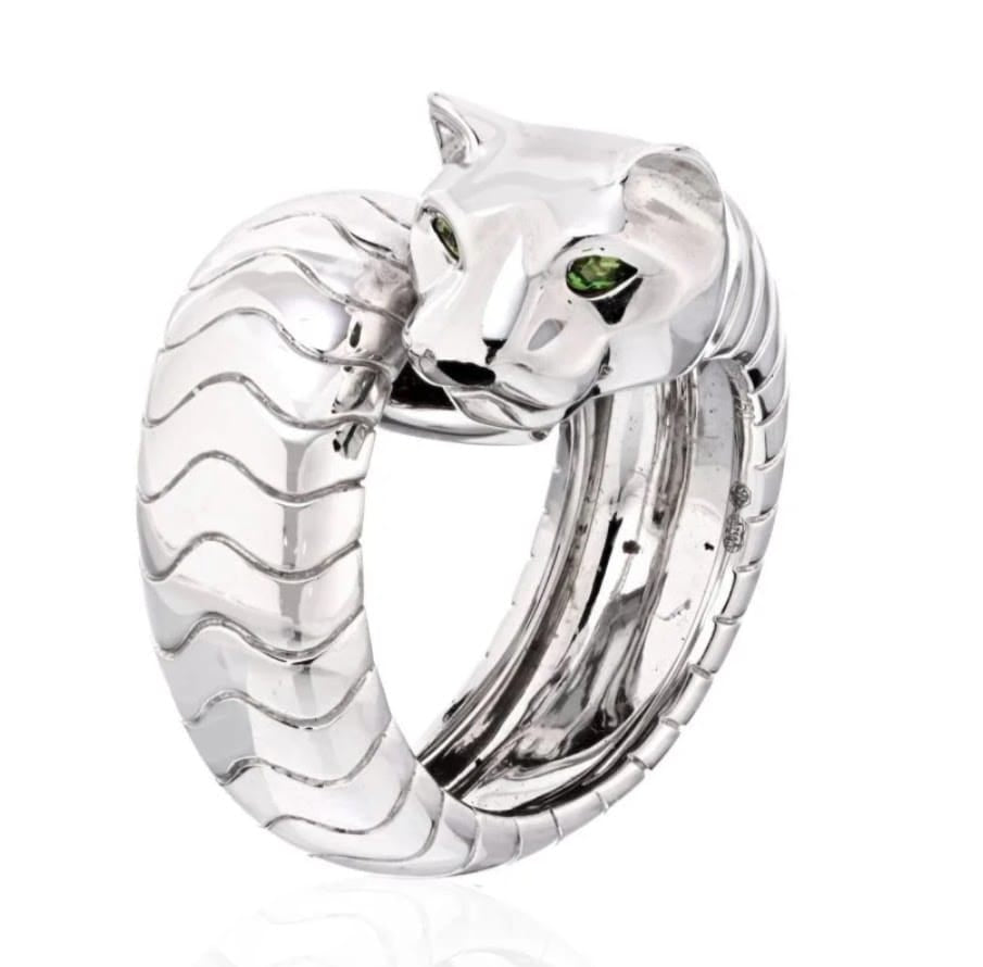 Cartier Cartier 18K White Gold Lakarda Wrap Panthere Ring ASC7030