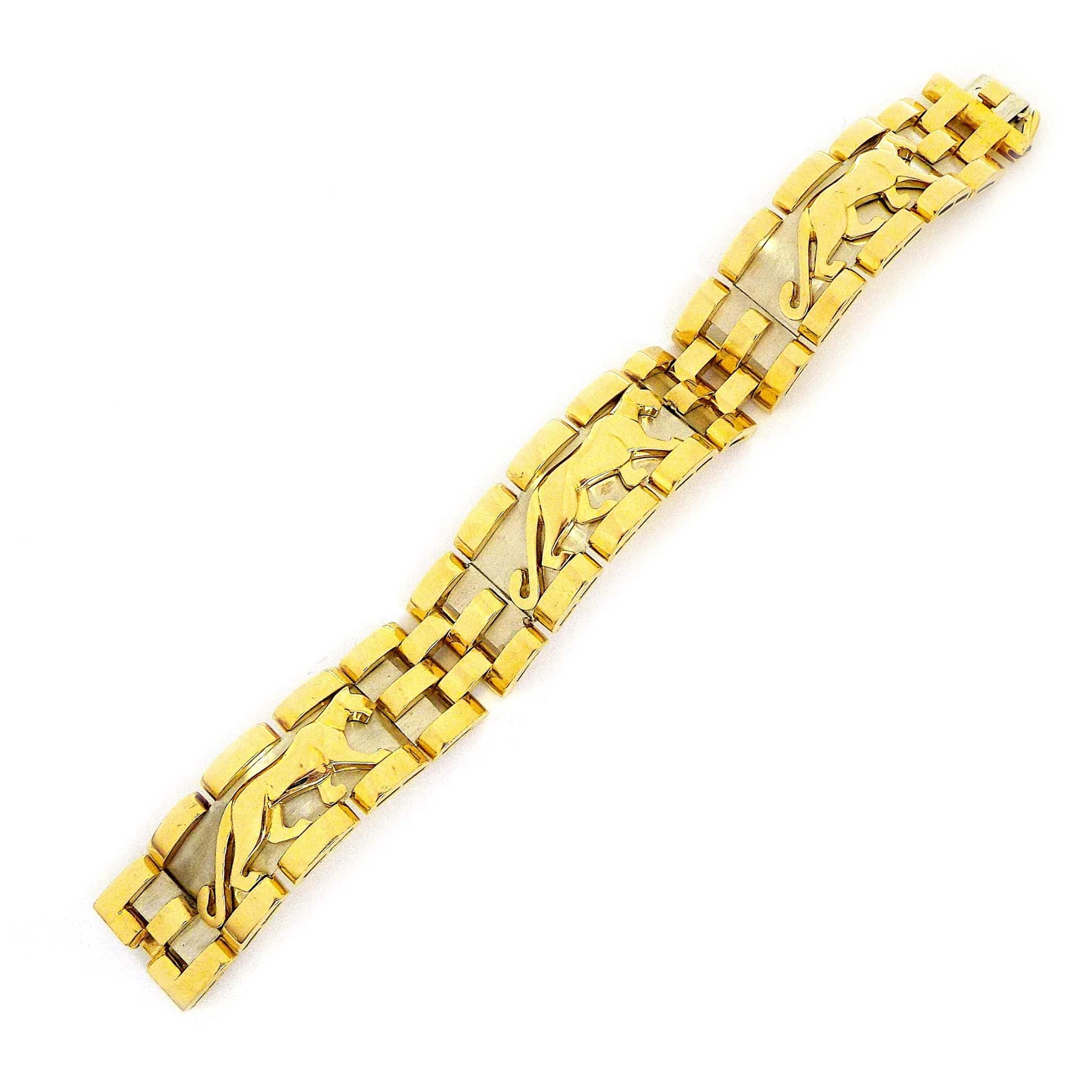 Cartier Cartier Bi-Colored Gold 'Mahango' Walking Panthere Bracelet ASC5602