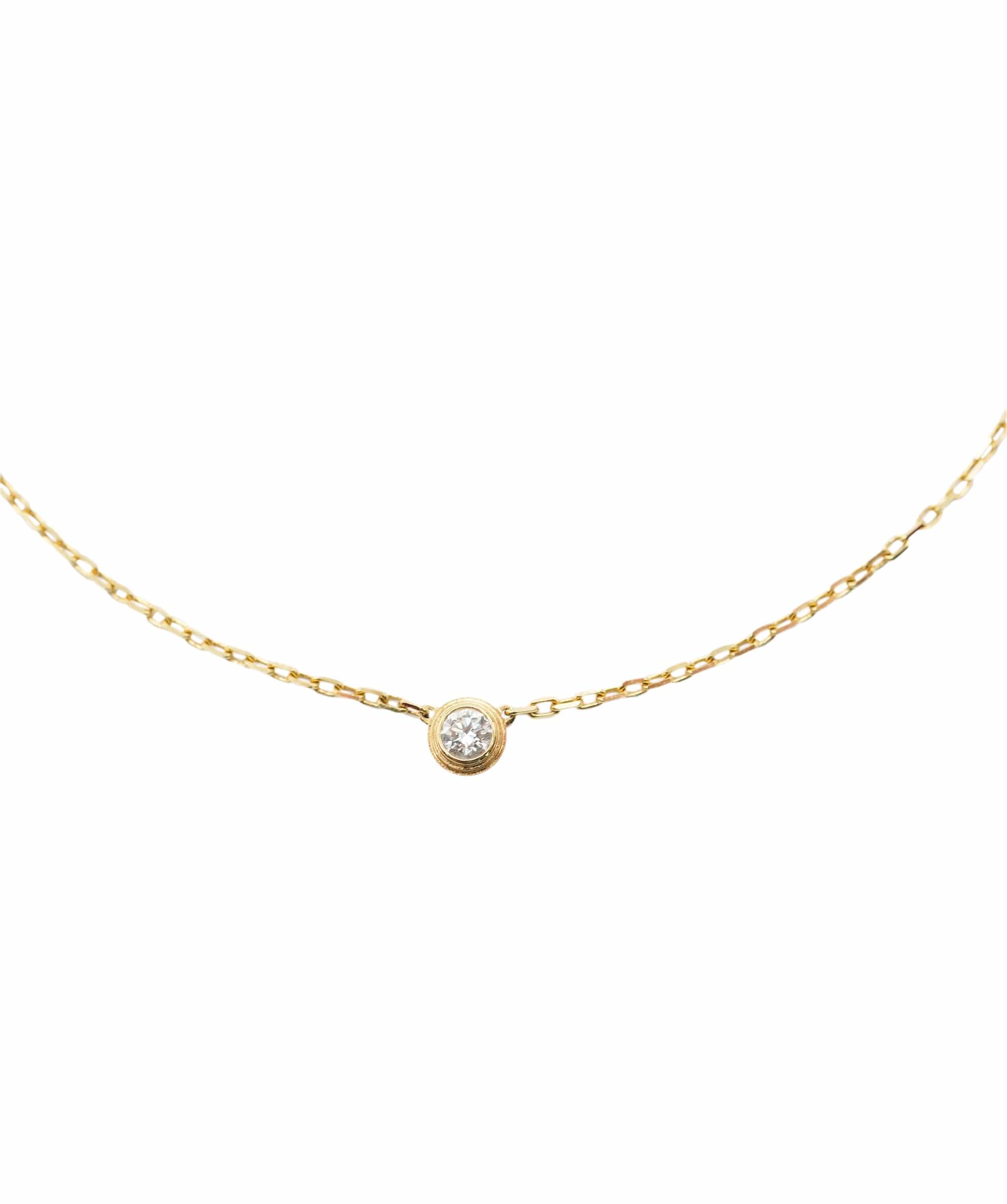 Cartier Cartier D'Amour Pendant Brilliant Cut Diamond Necklace Gold  ALC2660