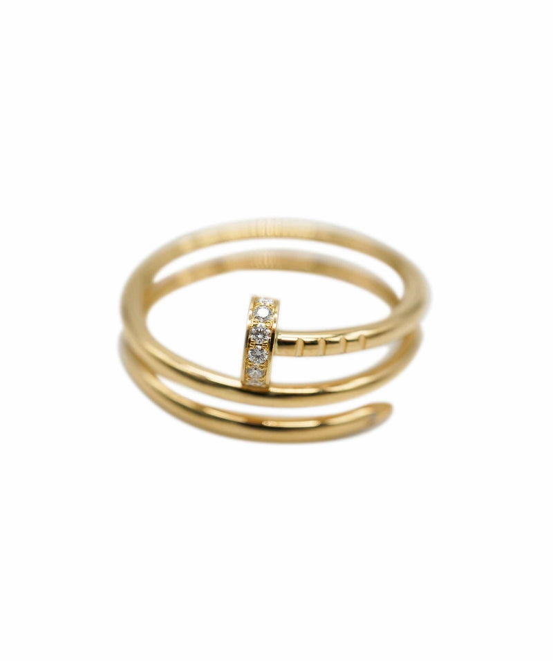 Cartier Juste Un Clou Double spiral Ring Yellow Gold 0.08 CTW