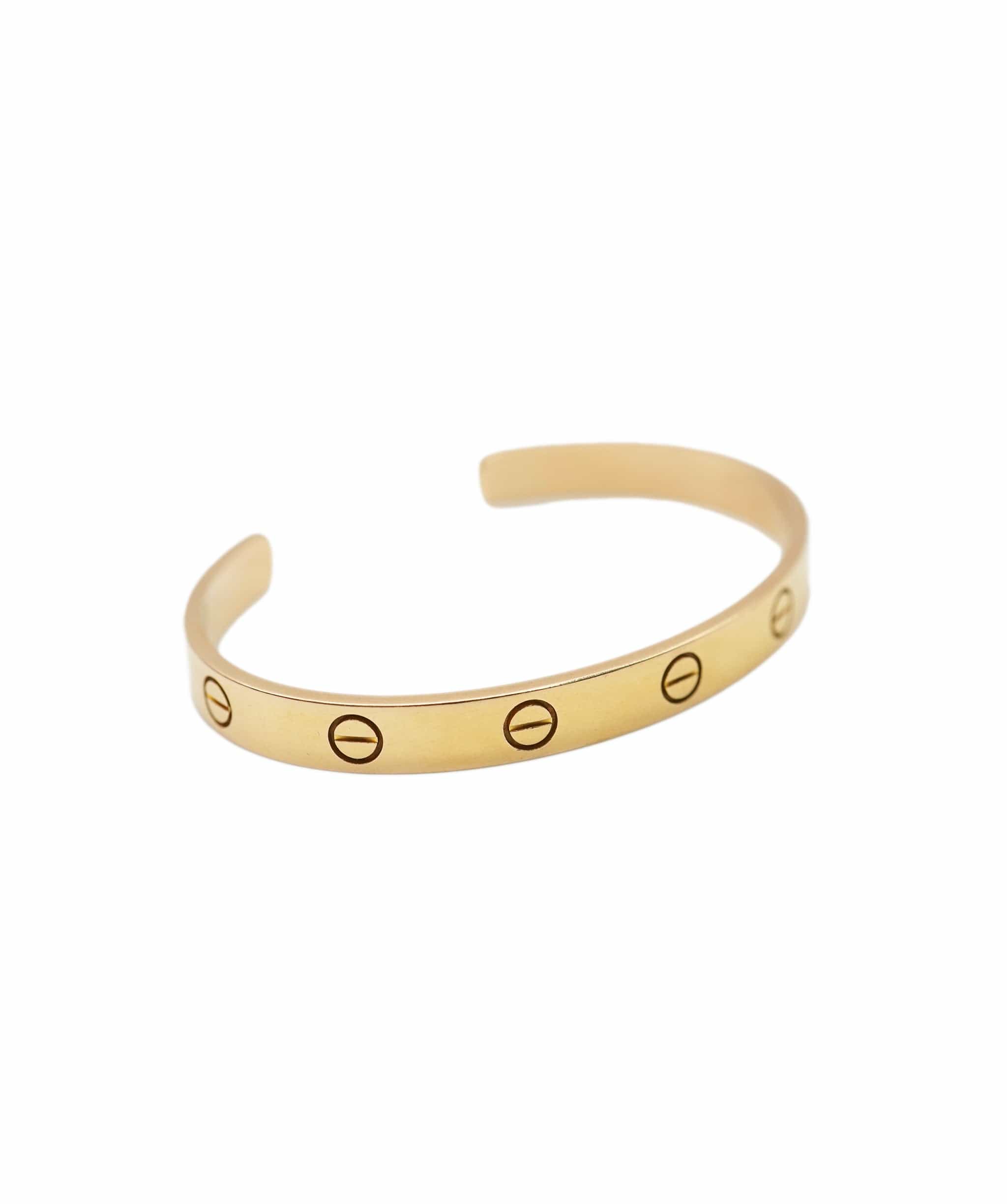 Cartier Cartier Love Bracelet cuff yellow gold size 17 with Box ASL10674