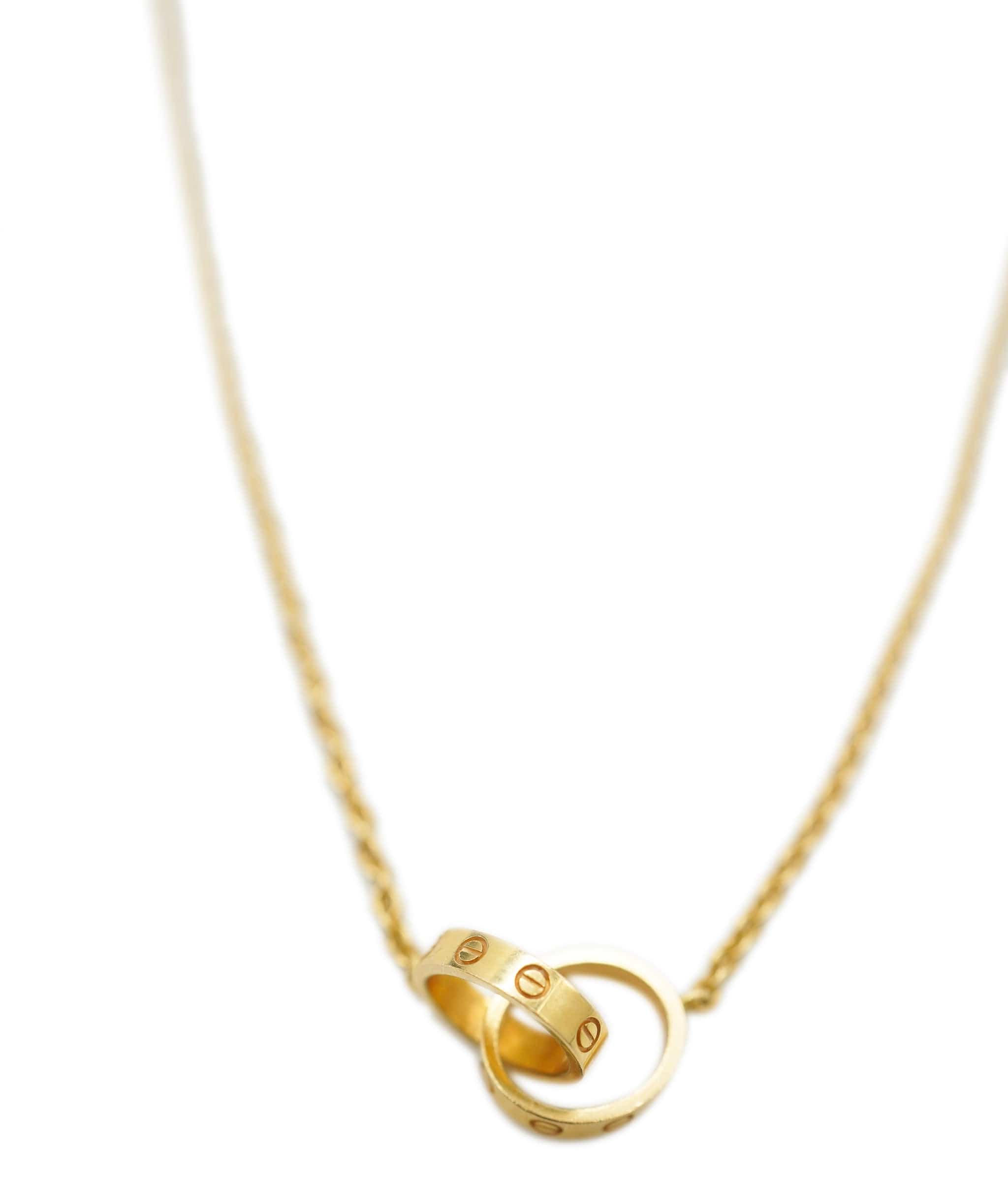 Cartier Cartier Love Interlocking Circle Yellow Gold Necklace ABC0697