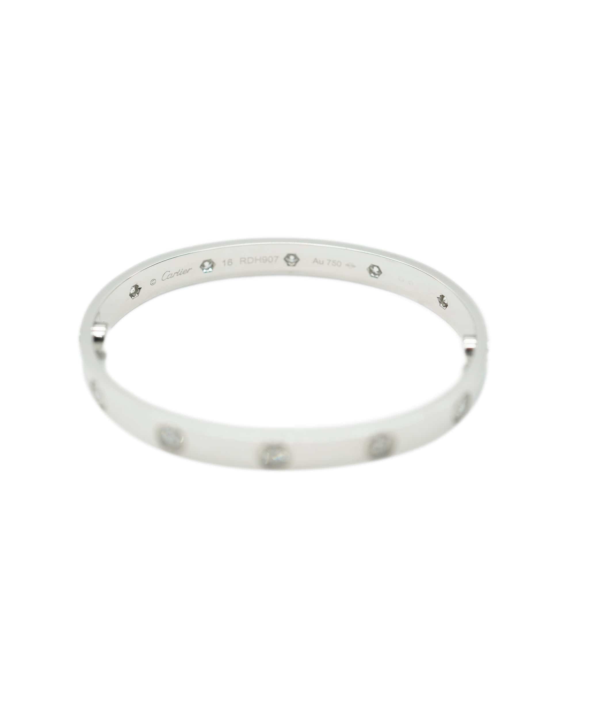 Cartier Cartier White Gold LOVE 10 Diamond Bracelet  AGC1718