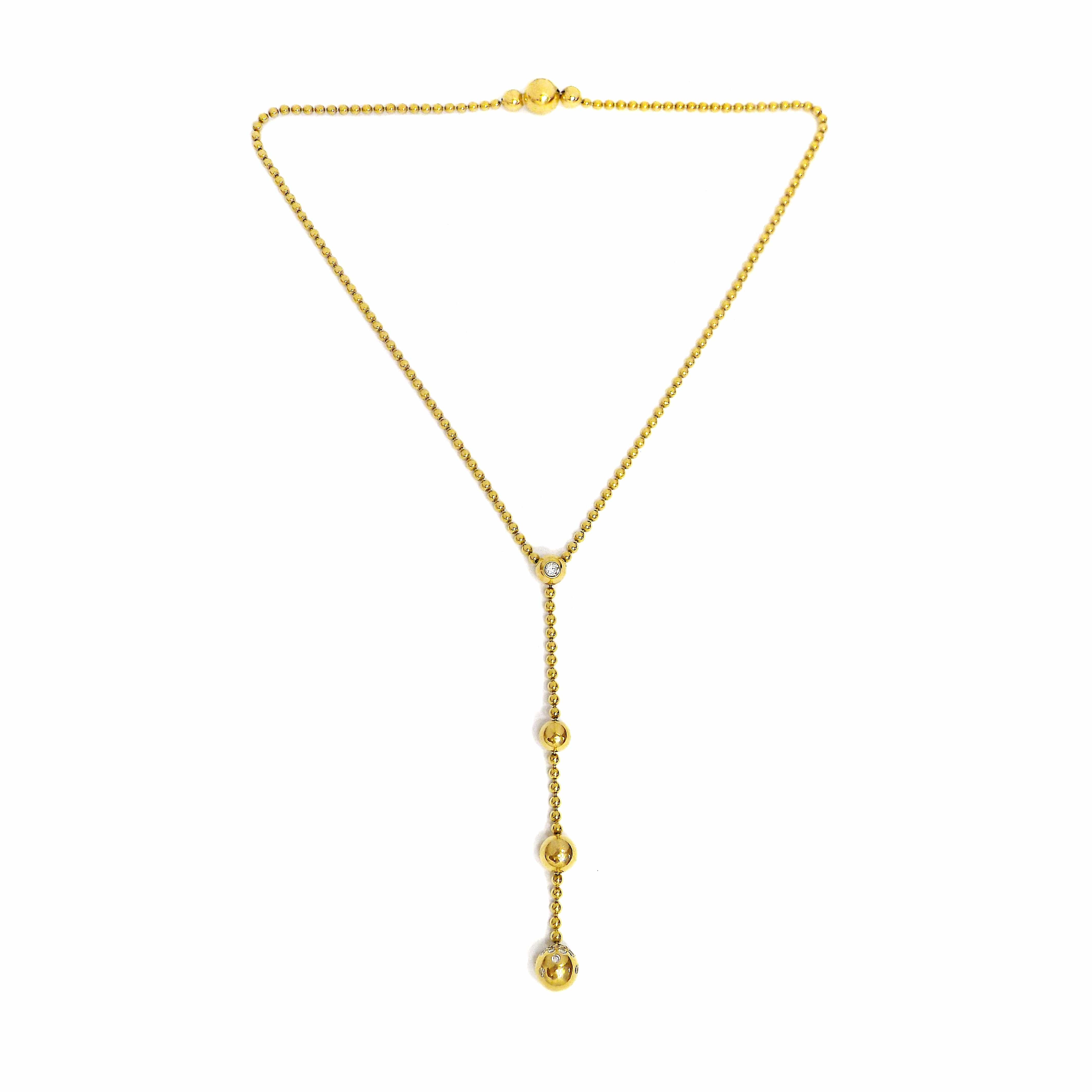 Cartier Cartier Yellow Gold Diamond 'Draperie De Decollete' Lariat Necklace ASC6843