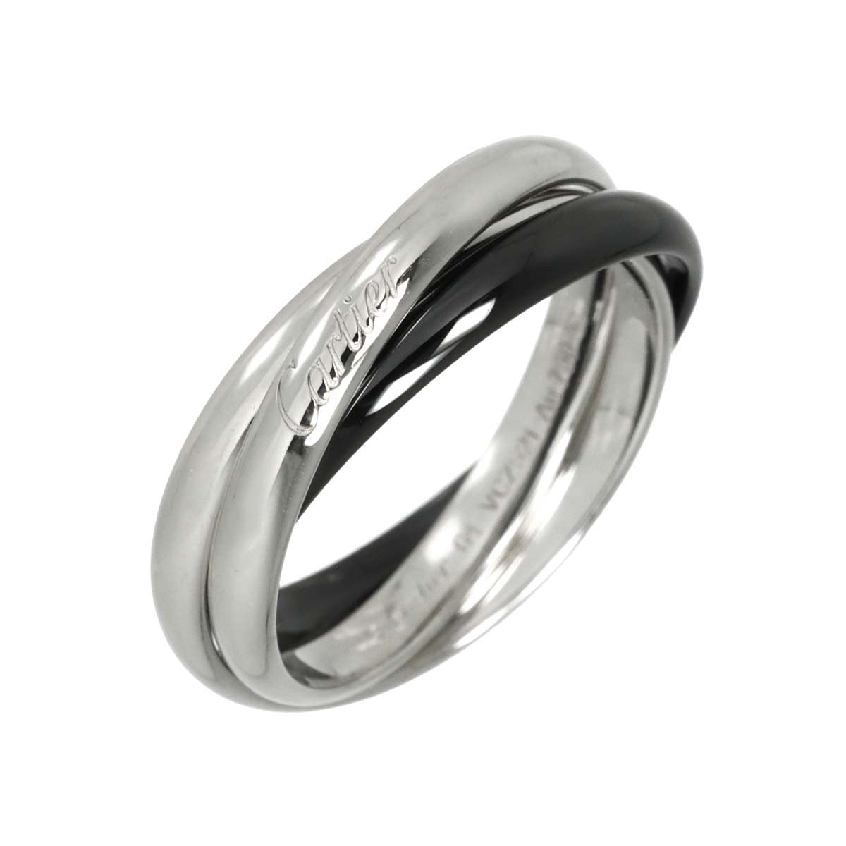 Cartier Cartier Trinity MM Ceramic Ring K18 WG 750 size64 10.25-10.5(US) 90296314
