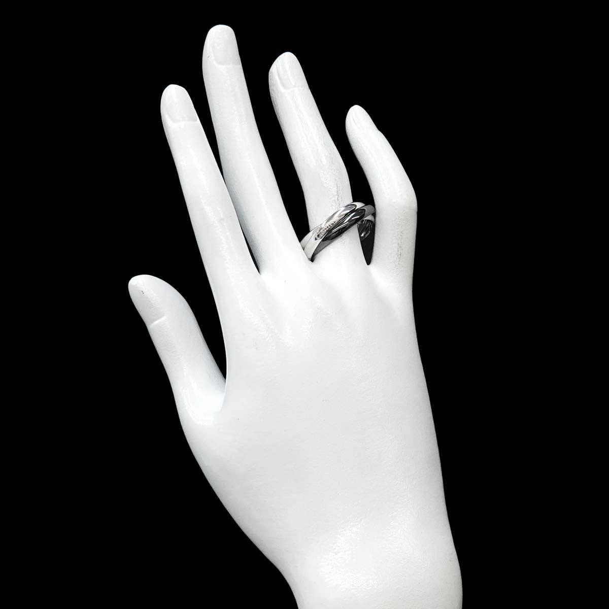 Cartier Cartier Trinity MM Ceramic Ring K18 WG 750 size64 10.25-10.5(US) 90296314