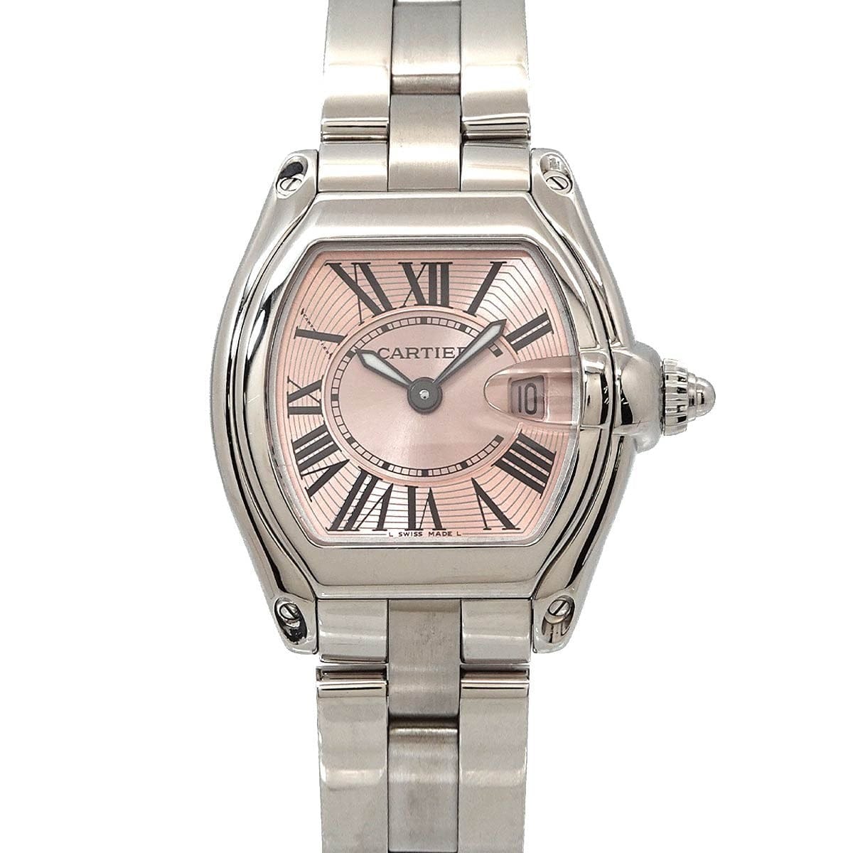 Cartier Cartier Roadster W62017V3 Date Quartz Pink Dial Ladies Watch 90342954