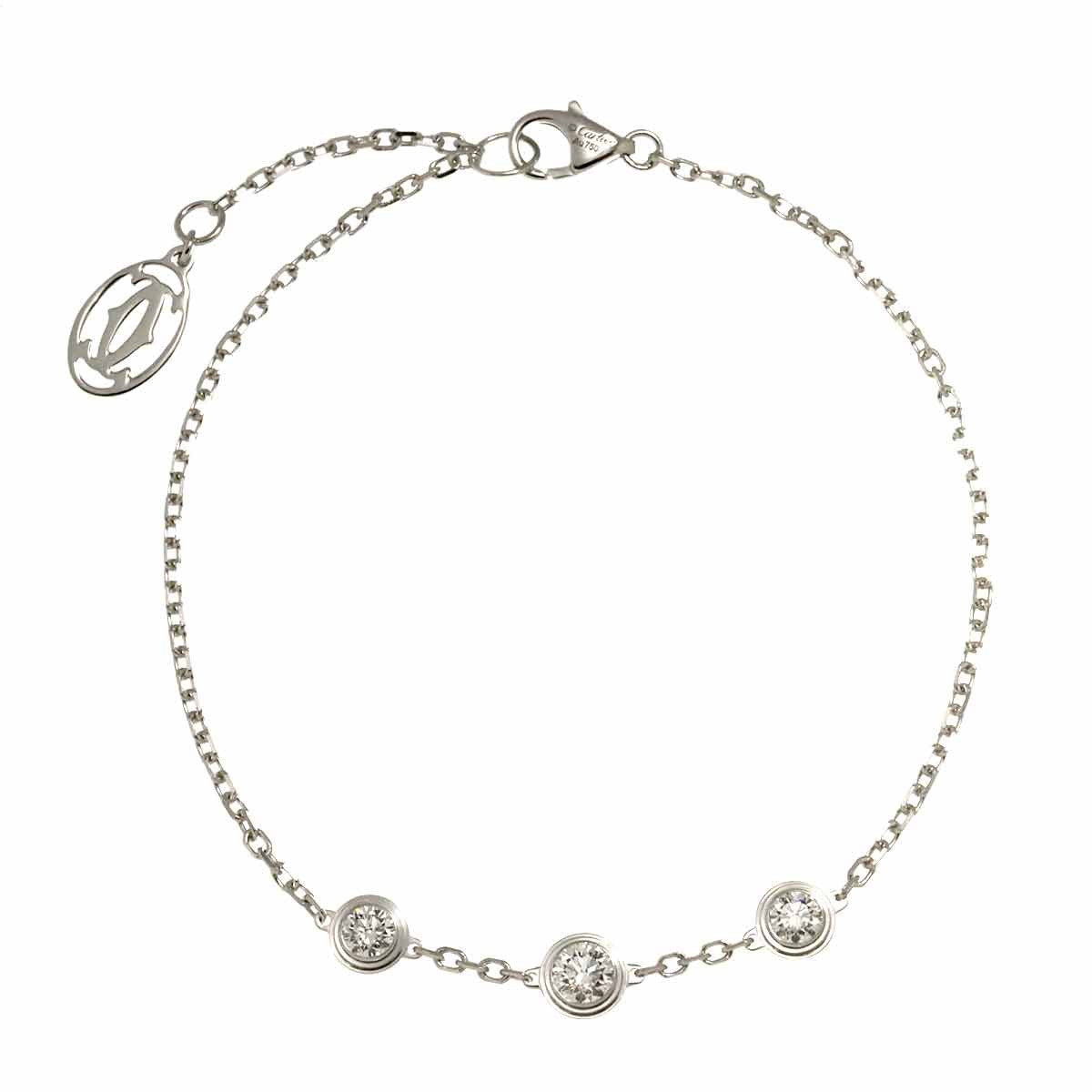 Cartier Cartier d Amour Diamond 3P Bracelet 18K White Gold 750 90291522