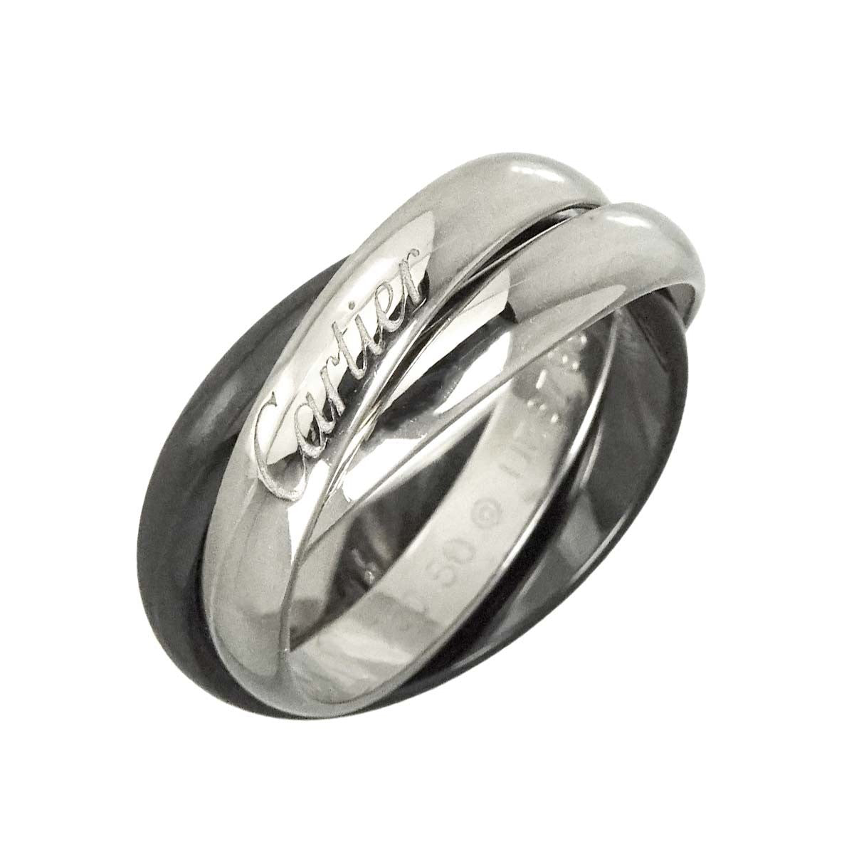 Cartier Cartier Trinity MM Ceramic Ring K18 WG 750 size50 5.25(US) 90293878