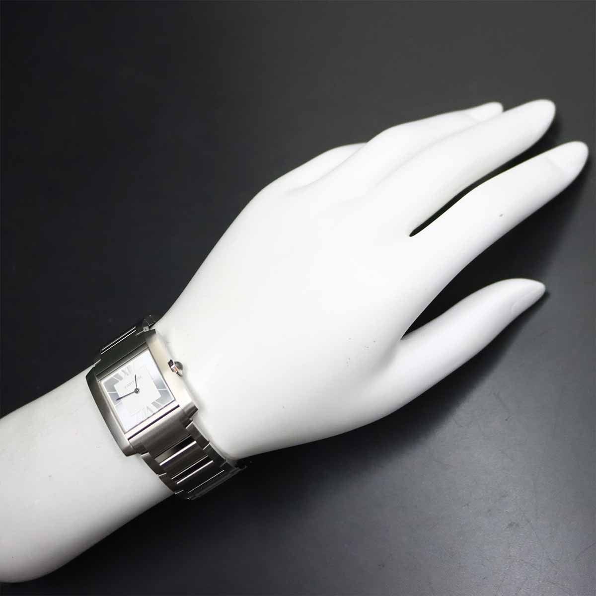 Cartier Cartier Tank Francaise MM WSTA0086 Quartz Silver Dial Boys Watch 90320803
