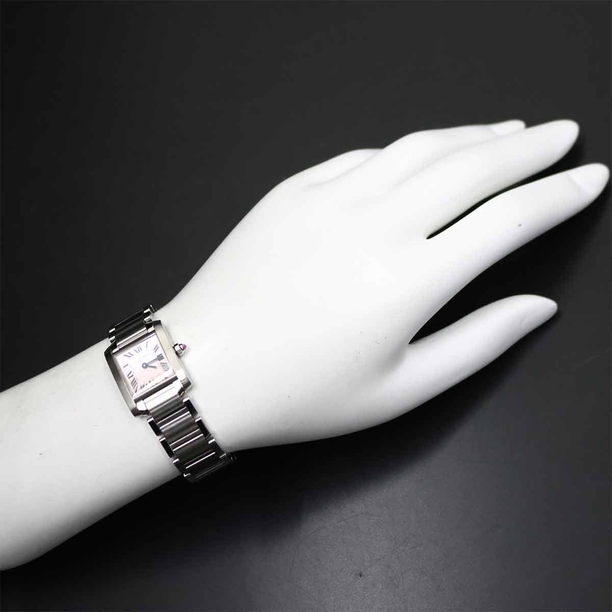 Cartier Cartier Tank Francaise SM W51028Q3 Quartz Pink Shell Dial Ladies 90313143