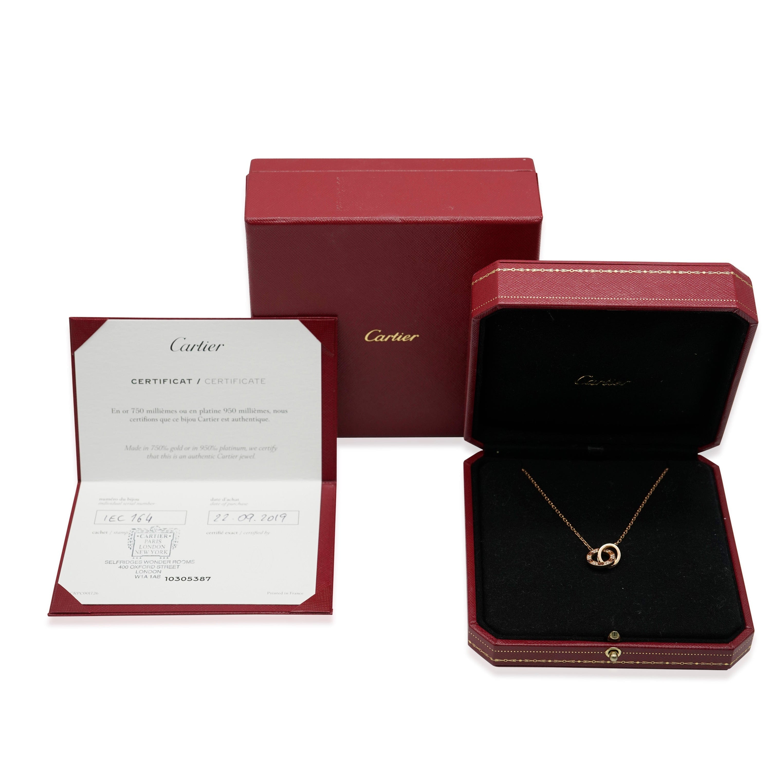 Cartier Cartier Love Diamond Necklace in 18K Rose Gold 0.30 CTW