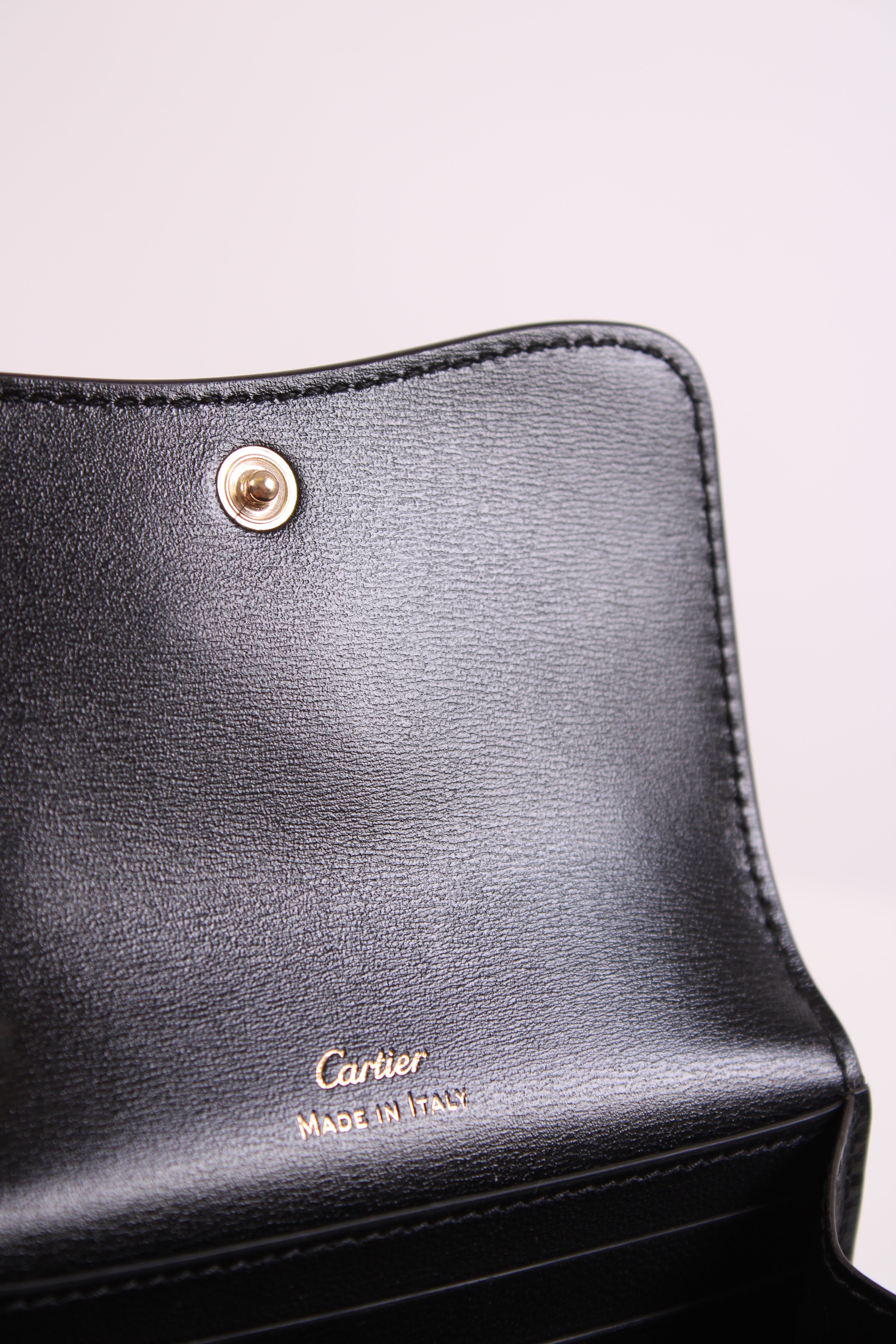 Cartier Cartier Panthera Mini Leather Purse Black