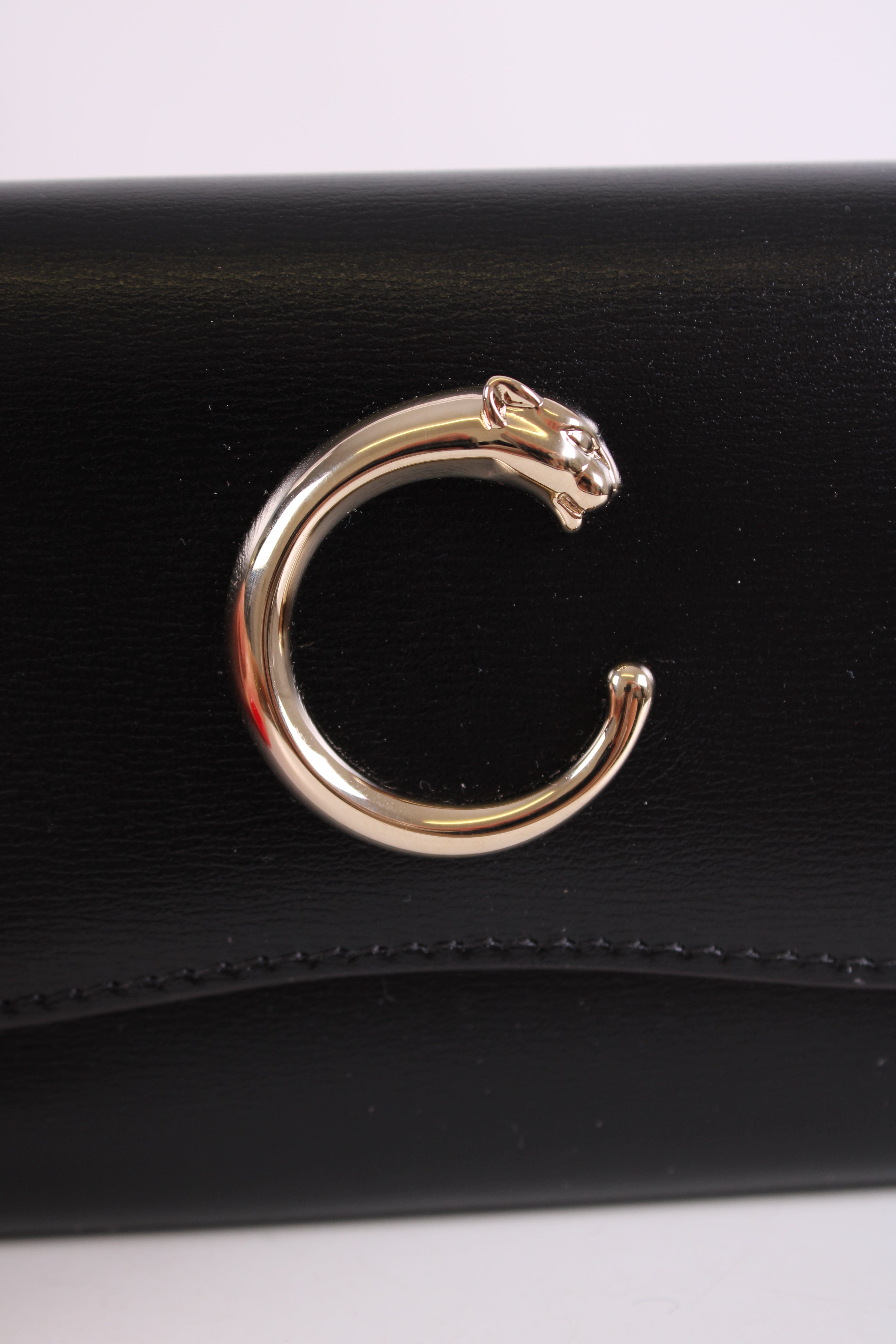 Cartier Cartier Panthera Mini Leather Purse Black