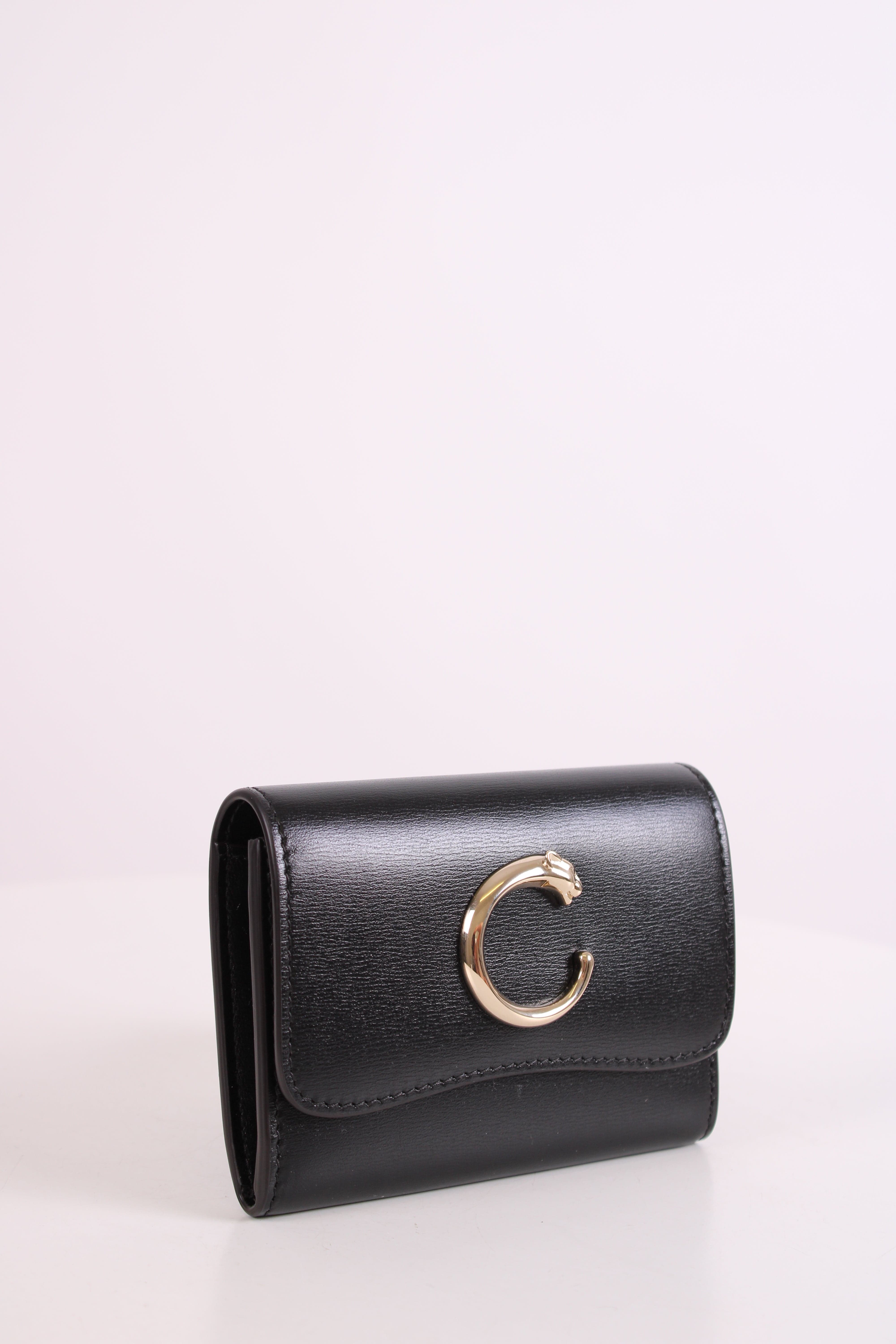 Cartier Cartier Panthera Mini Leather Purse Black