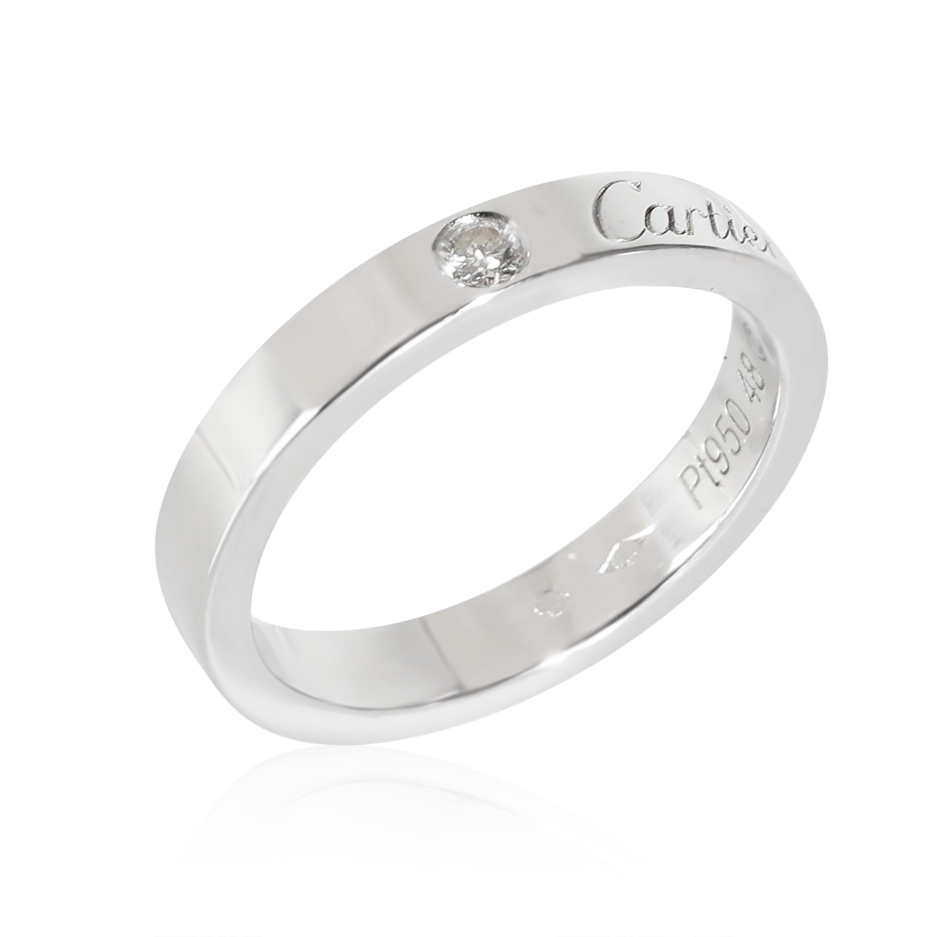 Cartier Cartier C De Cartier 3 mm Band in  Platinum 0.03 CTW