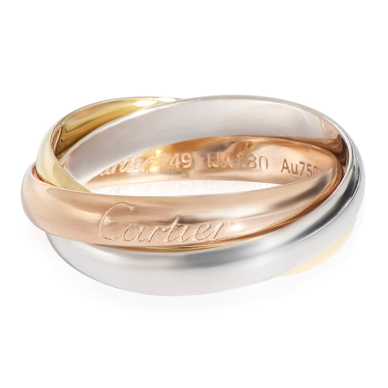 Cartier Trinity Ring Small Model in 18K 3 Tone Gold Size 49