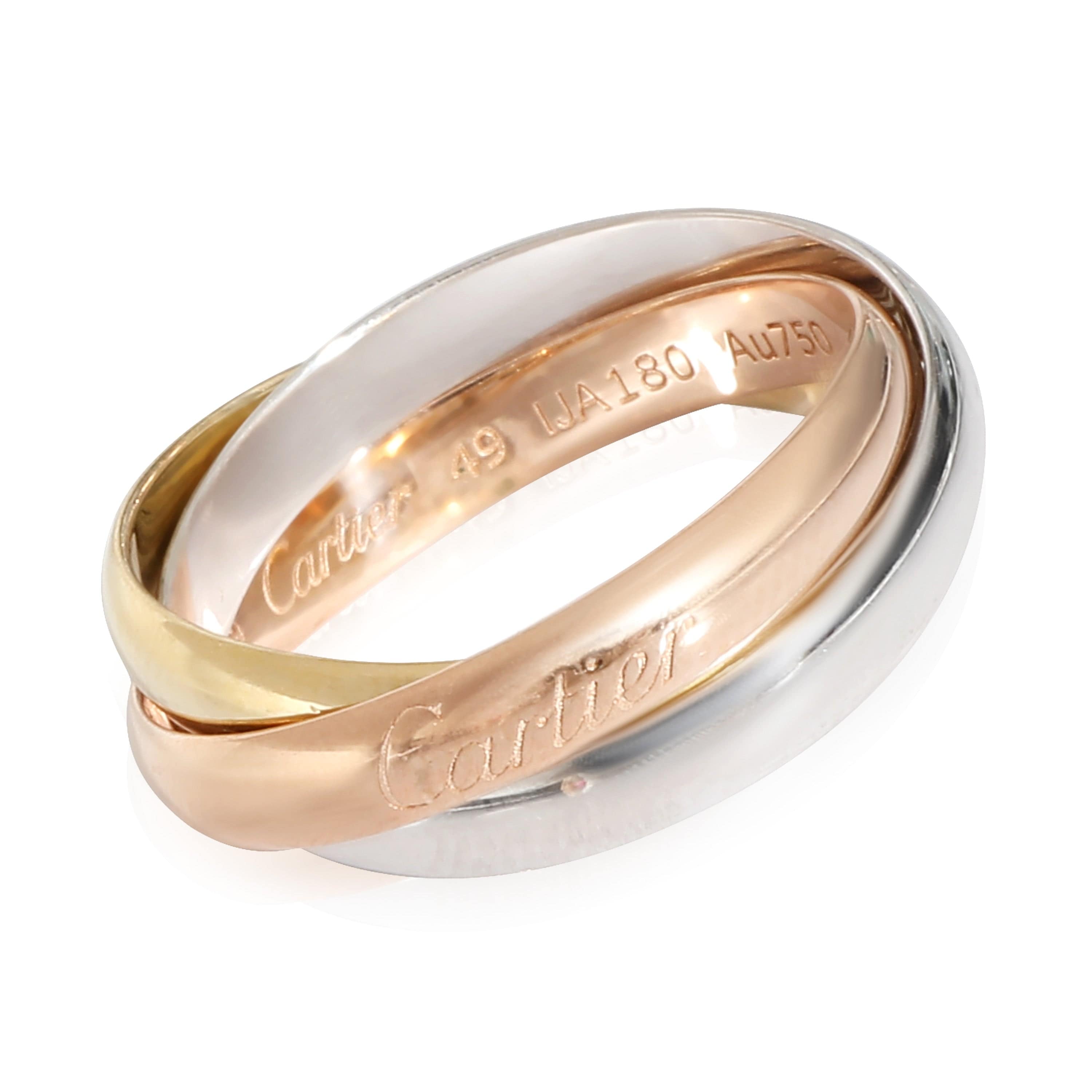 Cartier Cartier Trinity Ring, Small Model in 18K 3-Tone Gold, Size 49