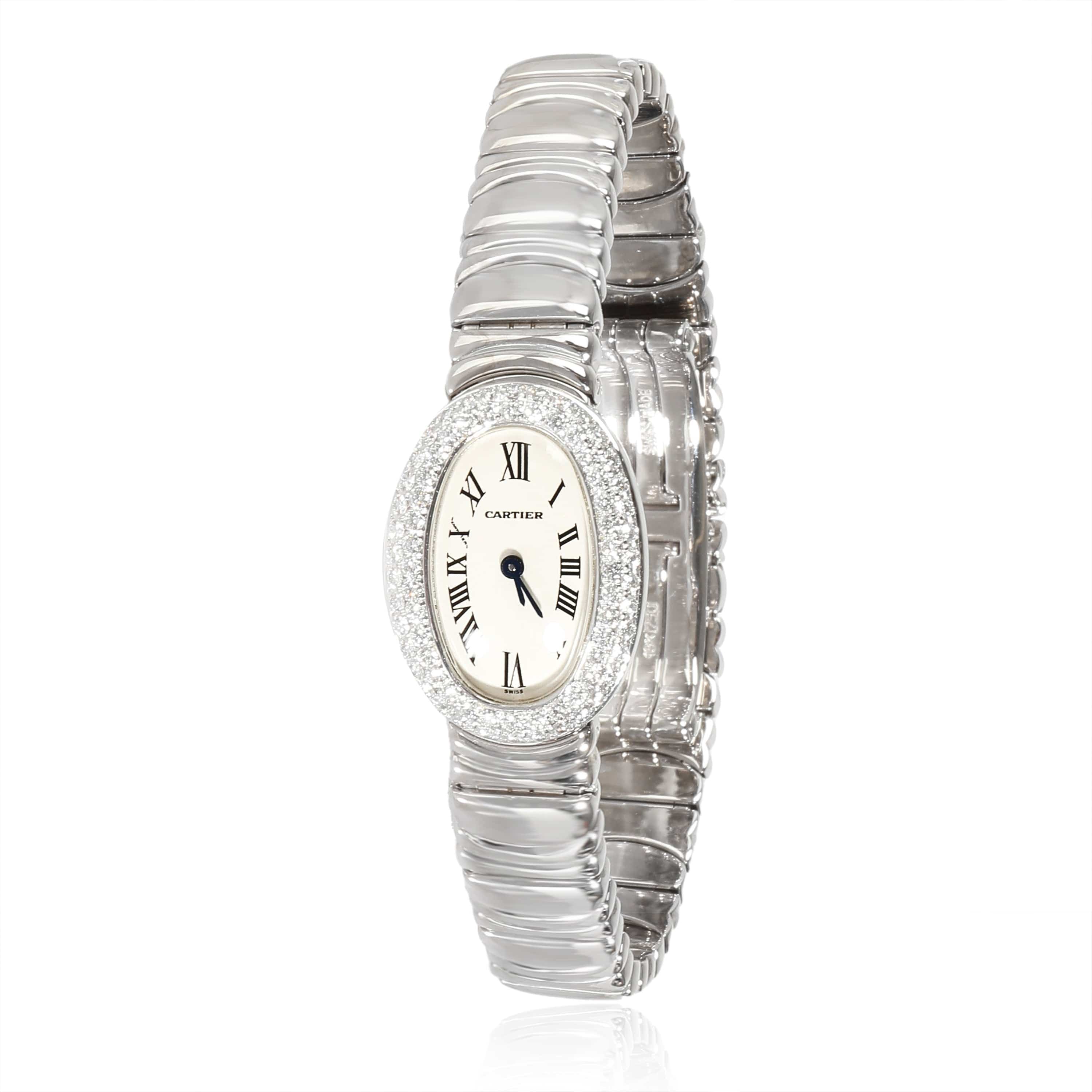 Cartier Cartier Baignoire WB5095L2 Women's Watch in 18kt White Gold