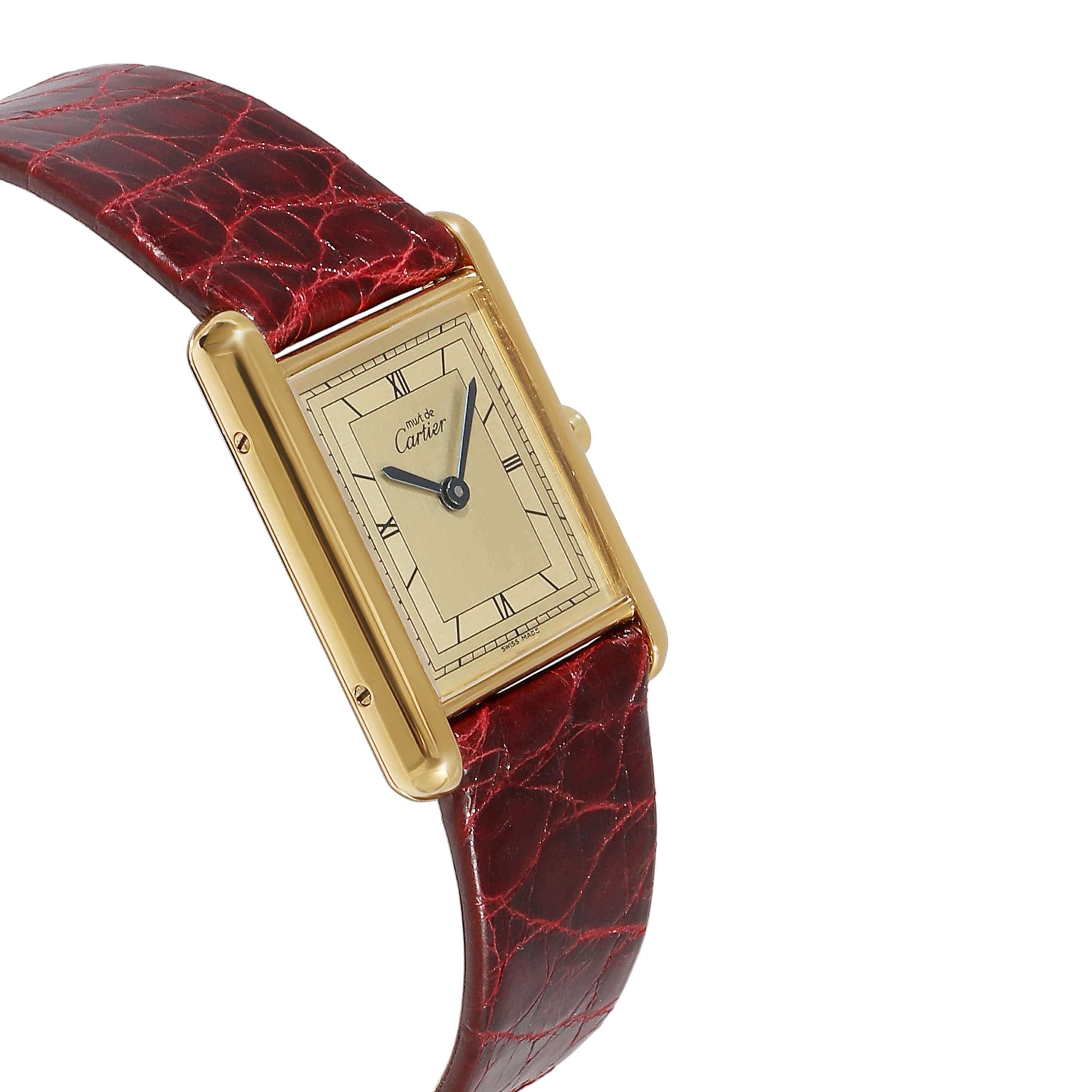 Cartier Cartier le Must de Cartier Tank 681006 Women's Watch in  Vermeil