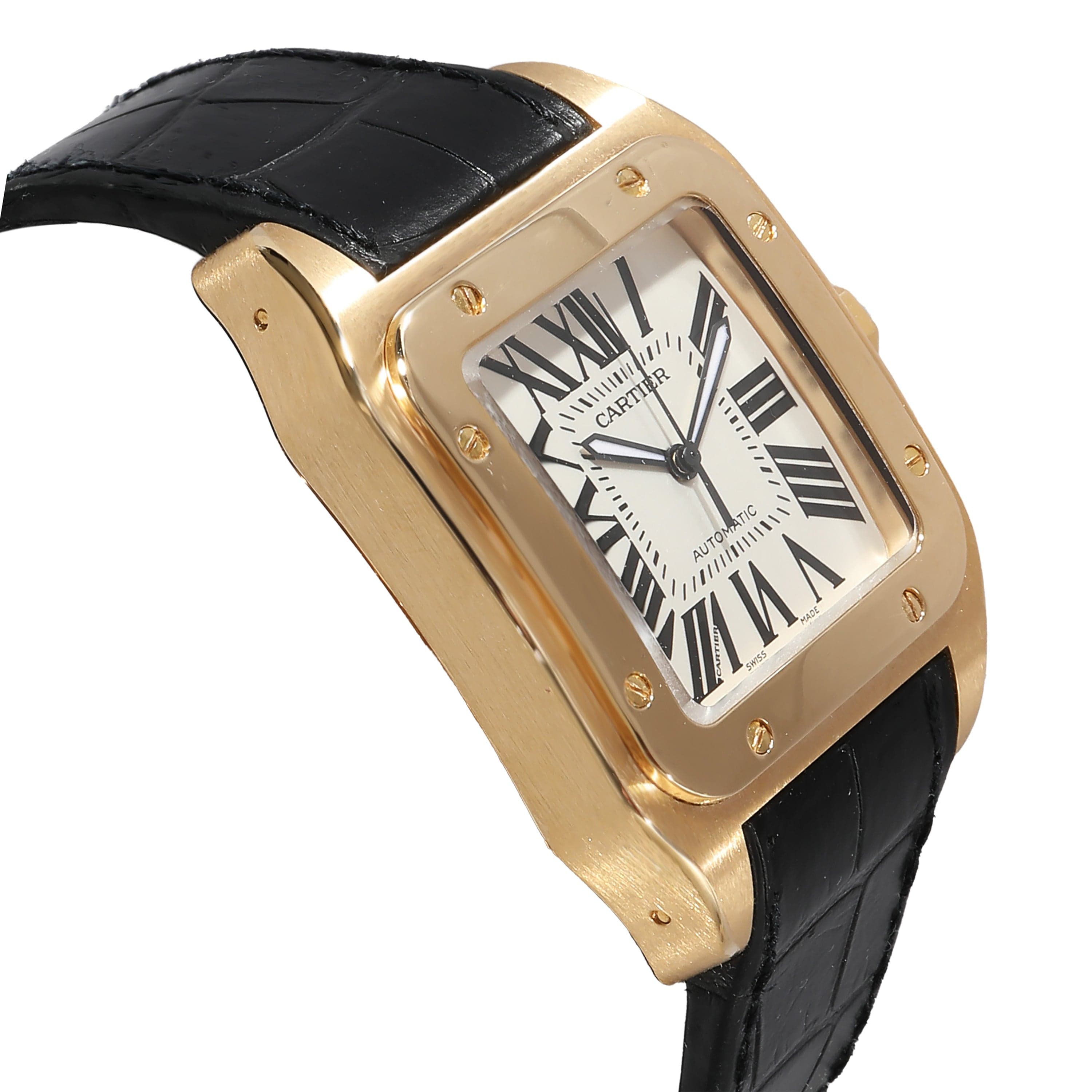 Cartier Cartier Santos 100 W20071Y1 Men's Watch in 18kt Yellow Gold