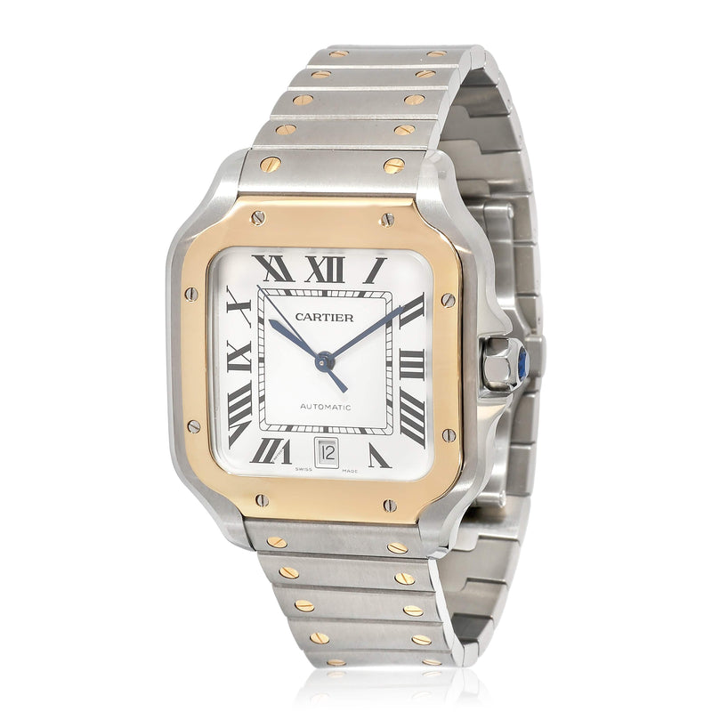 Men's santos de cartier stainless clearance steel