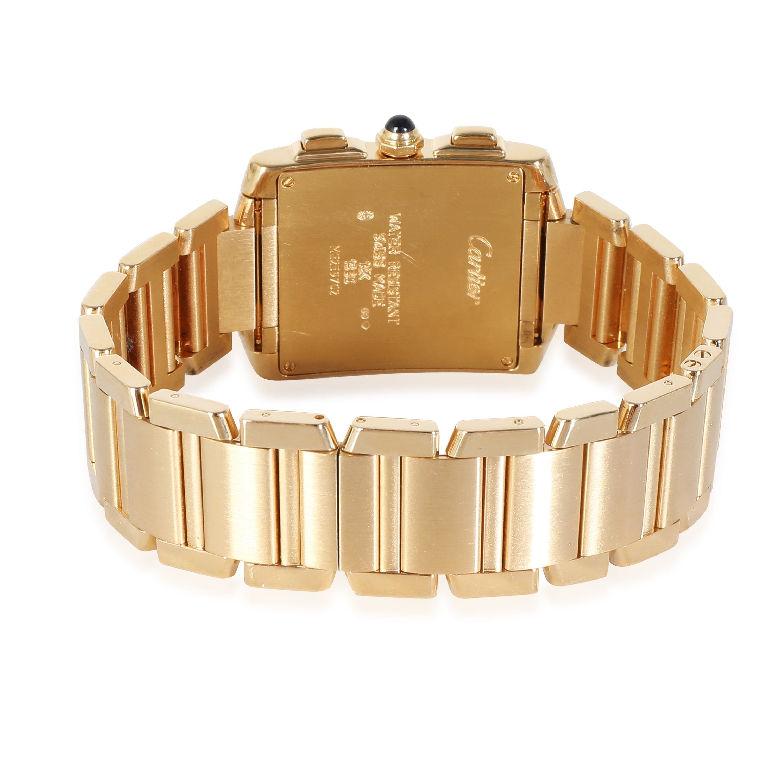 Cartier Tank Francaise Chronoflex W50005R2 Unisex Watch in 18kt Yellow Gold