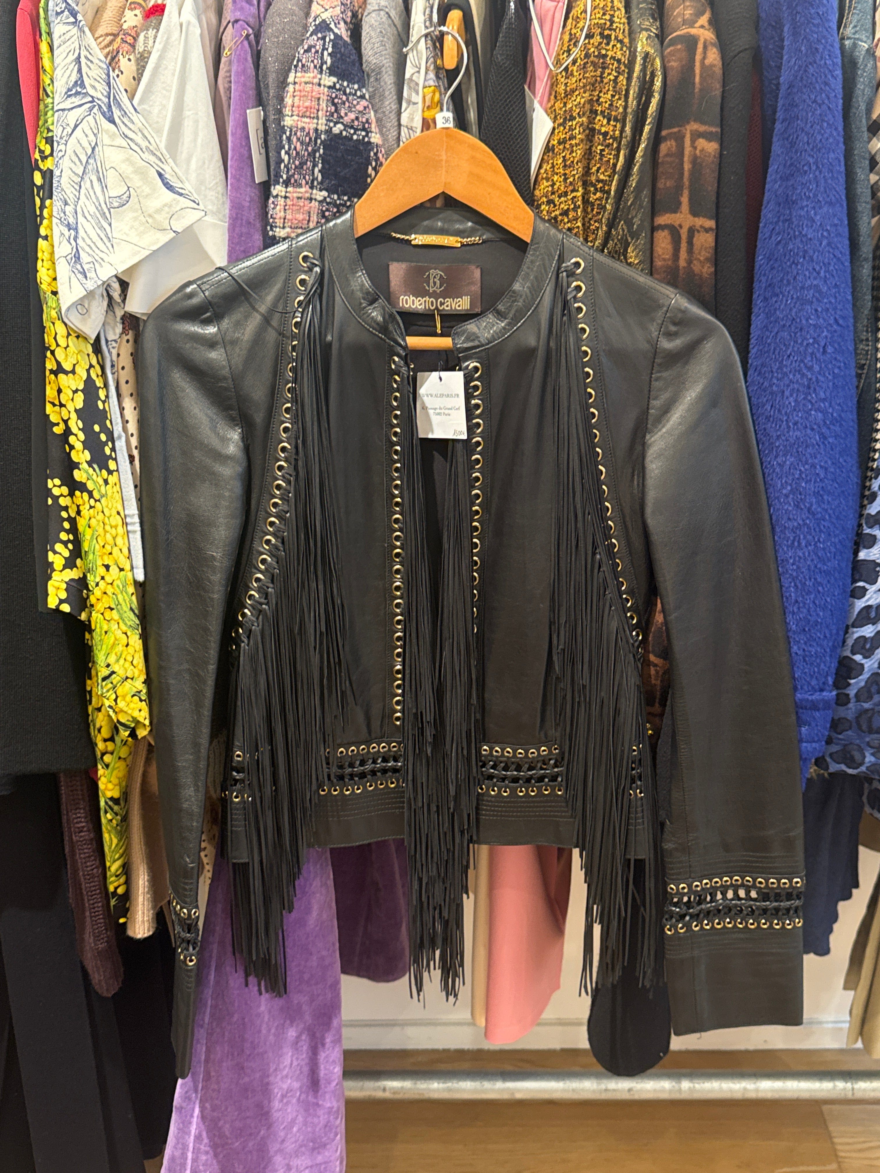 CAVALLI CAVALLI Fringes leather jacket AGC2271