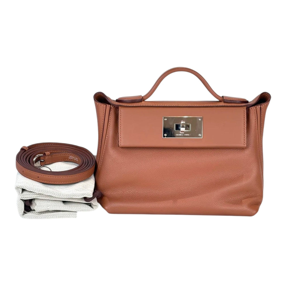 Hermes 2424 Mini in Gold Evercolor with PHW