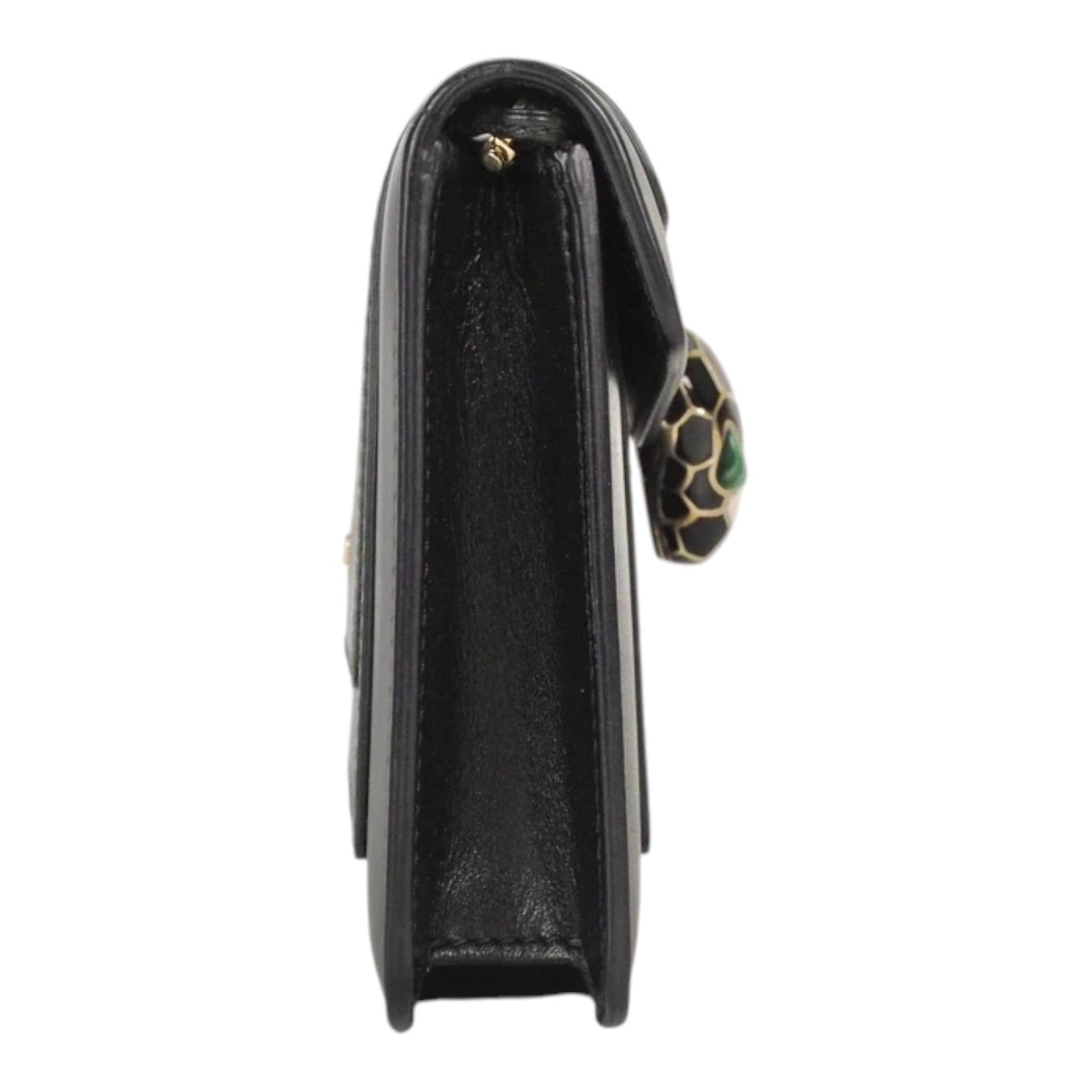 Bvlgari Black Serpenti Clutch with Chain Bag - Full Set